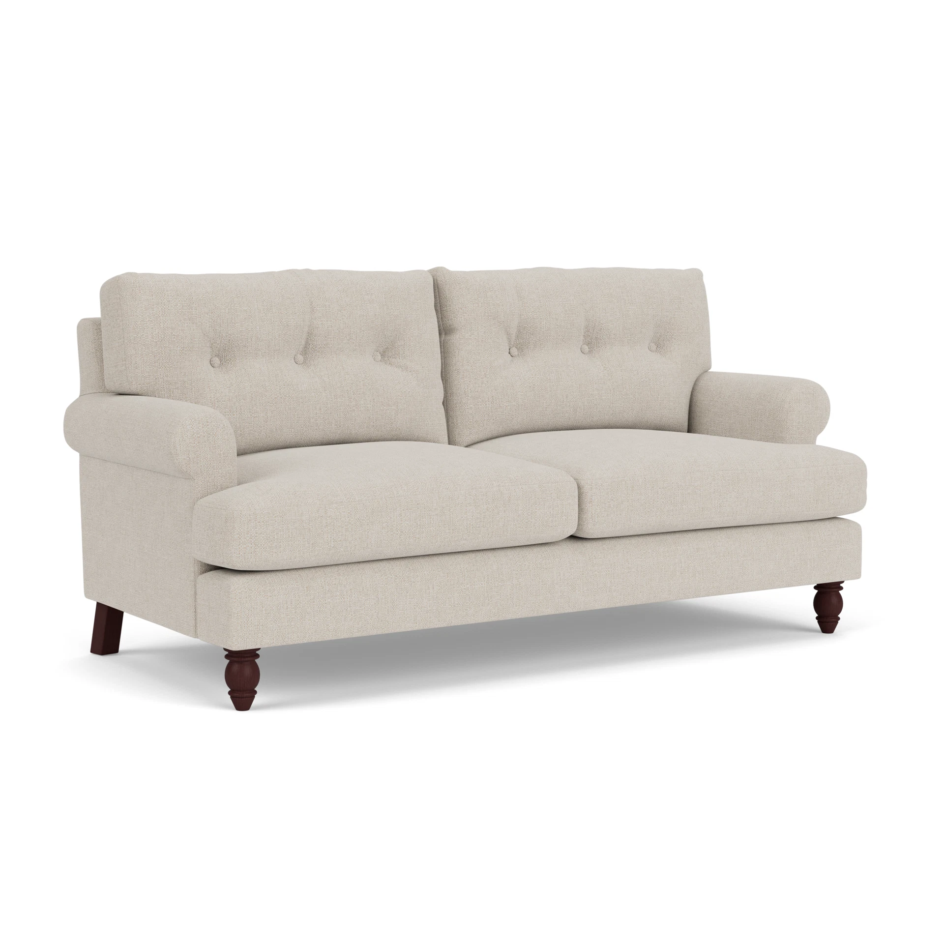 Talbot 3 Seater Sofa in Aquaclean Oxford - Natural with Light legs