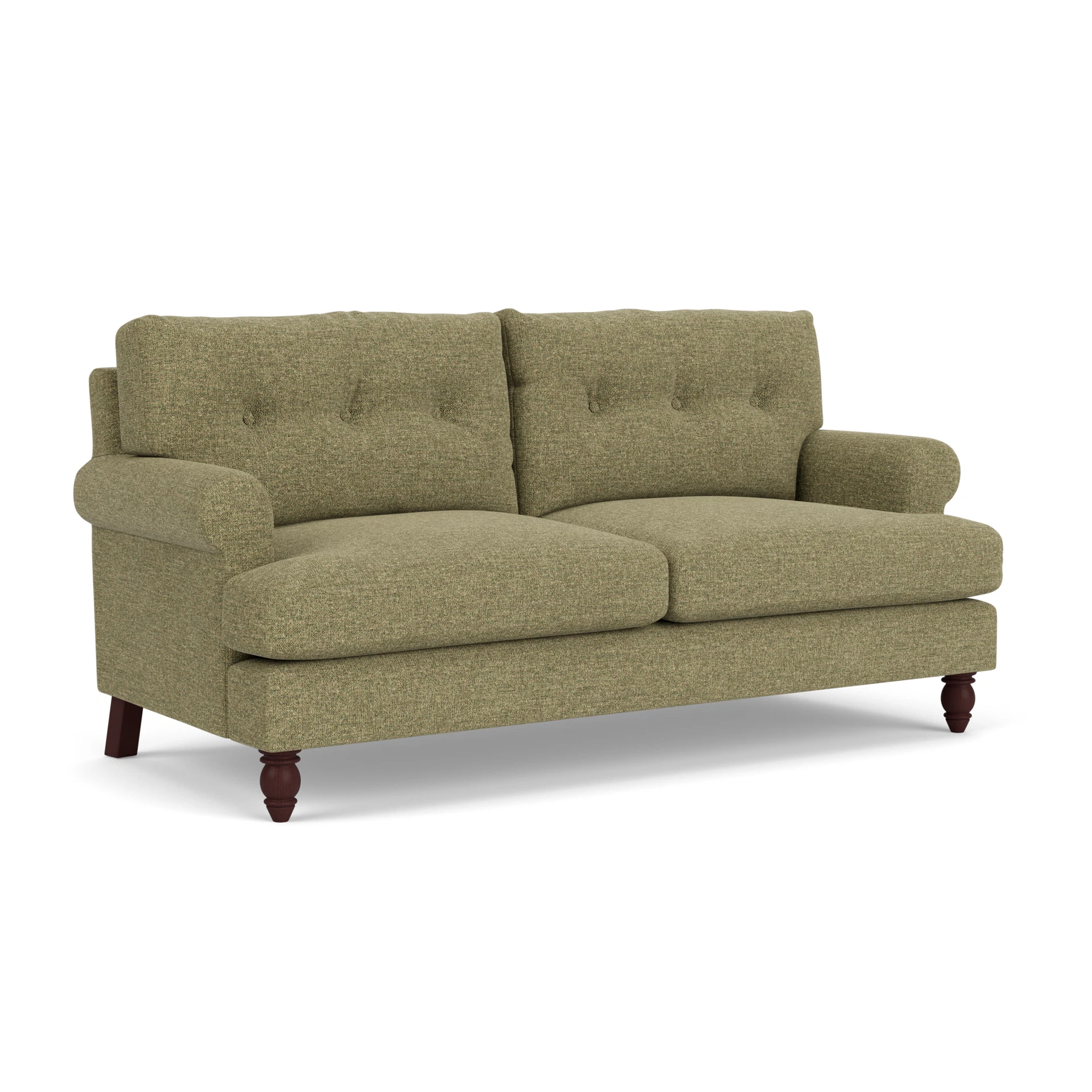 Talbot 3 Seater Sofa in Aquaclean Oxford - Sage with Light legs