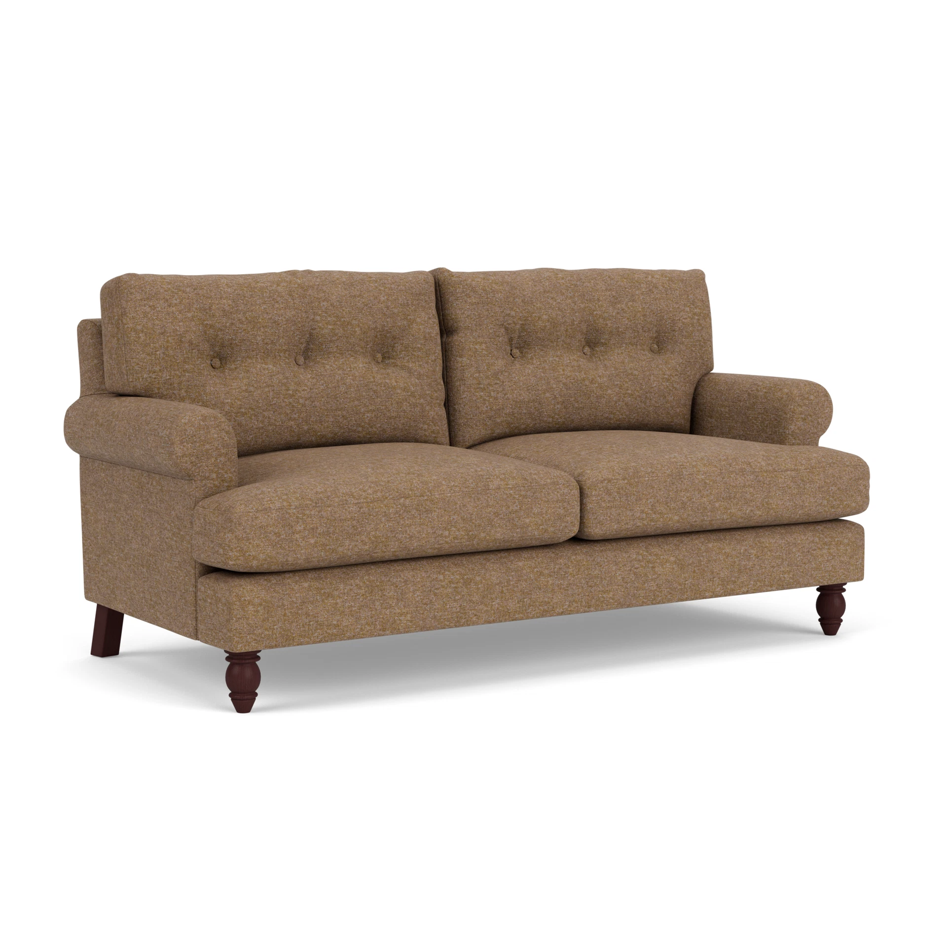 Talbot 3 Seater Sofa in Aquaclean Oxford - Spice with Light legs
