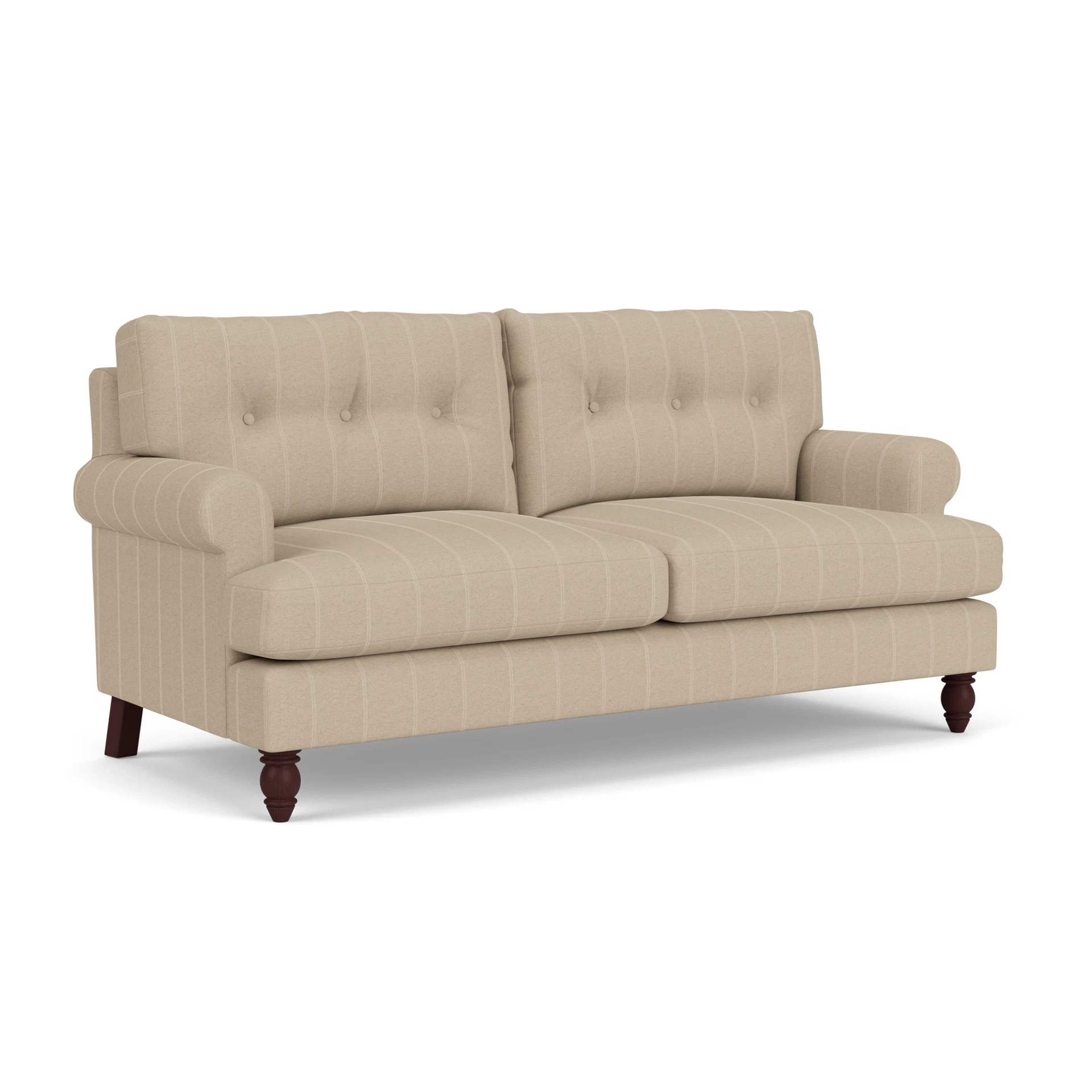Talbot 3 Seater Sofa in Compton Stripe - Natural with Light legs