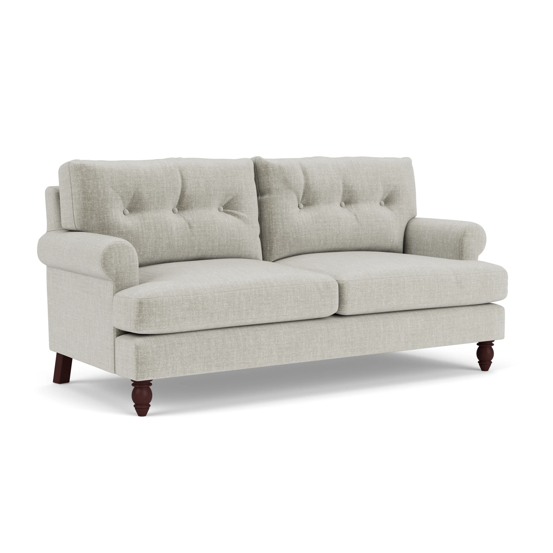 Talbot 3 Seater Sofa in Eco Chenille - Grey Mist with Light legs