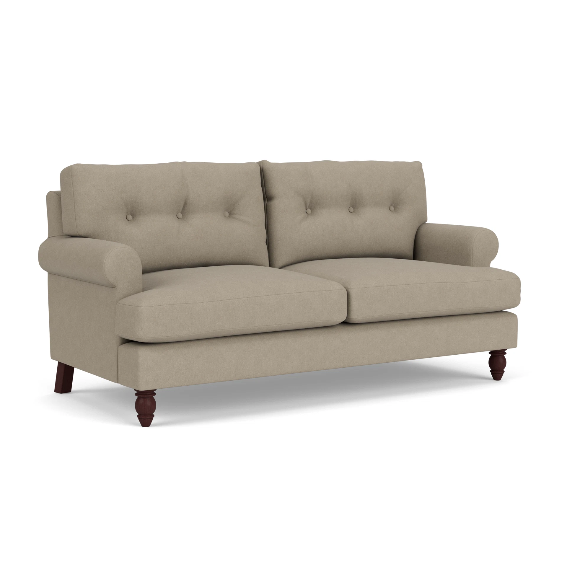 Talbot 3 Seater Sofa in House Linen Mix - Dove Grey with Light legs