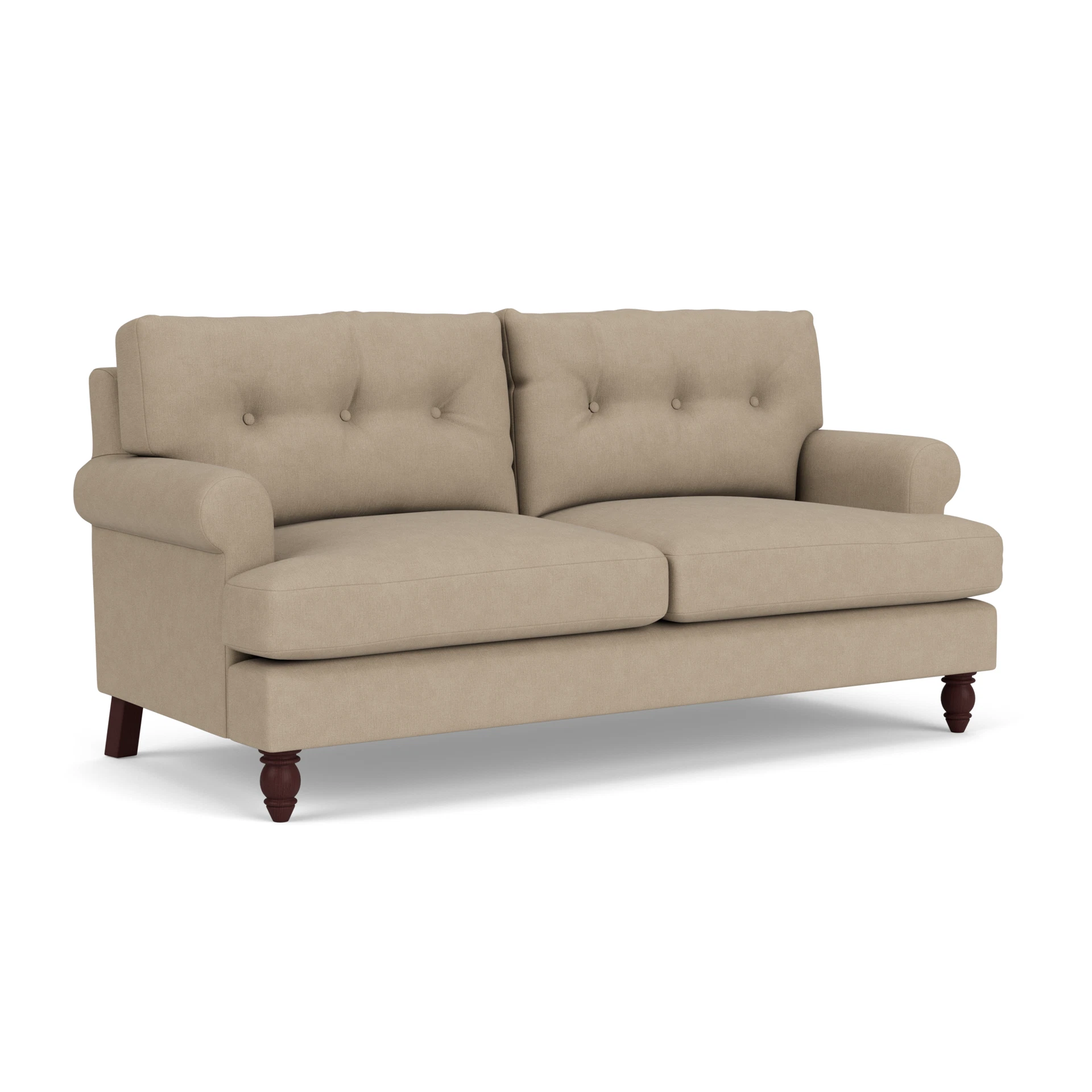 Talbot 3 Seater Sofa in House Linen Mix - Natural with Light legs