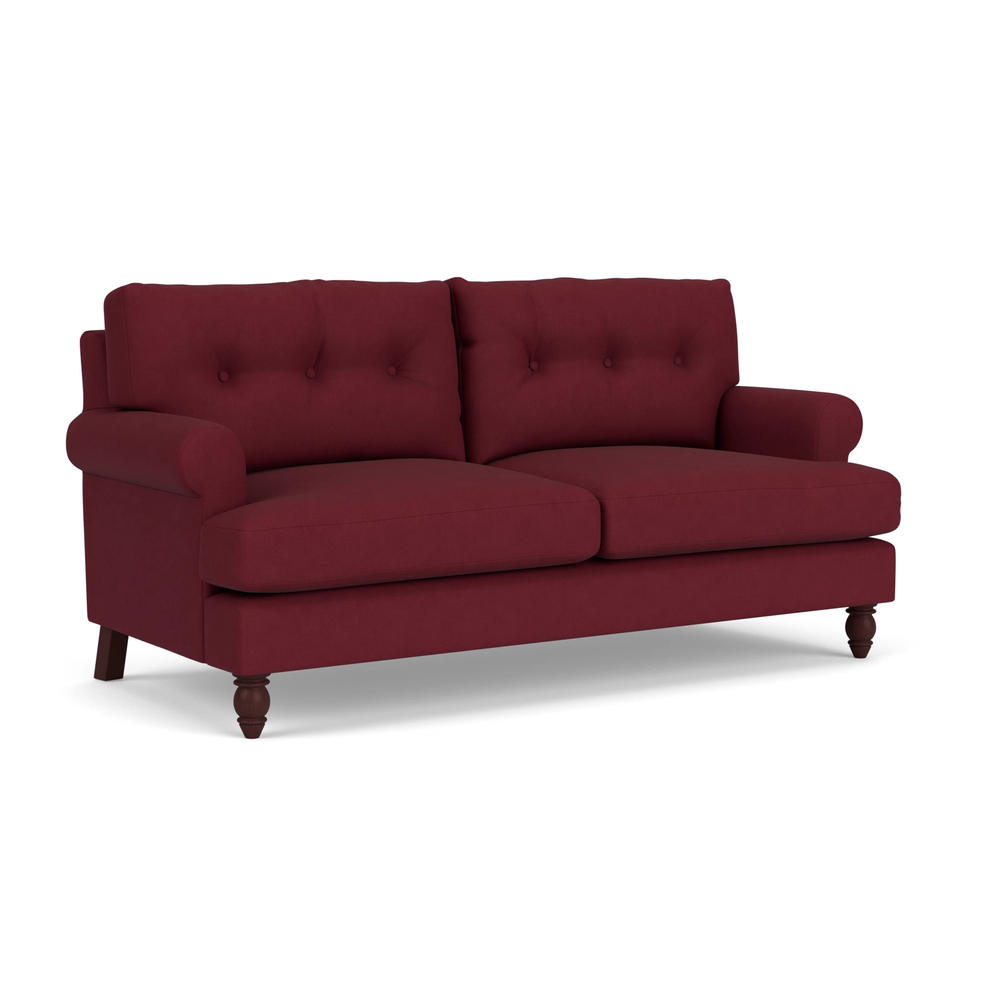 Talbot 3 Seater Sofa in House Linen Mix - Rosehip with Light legs