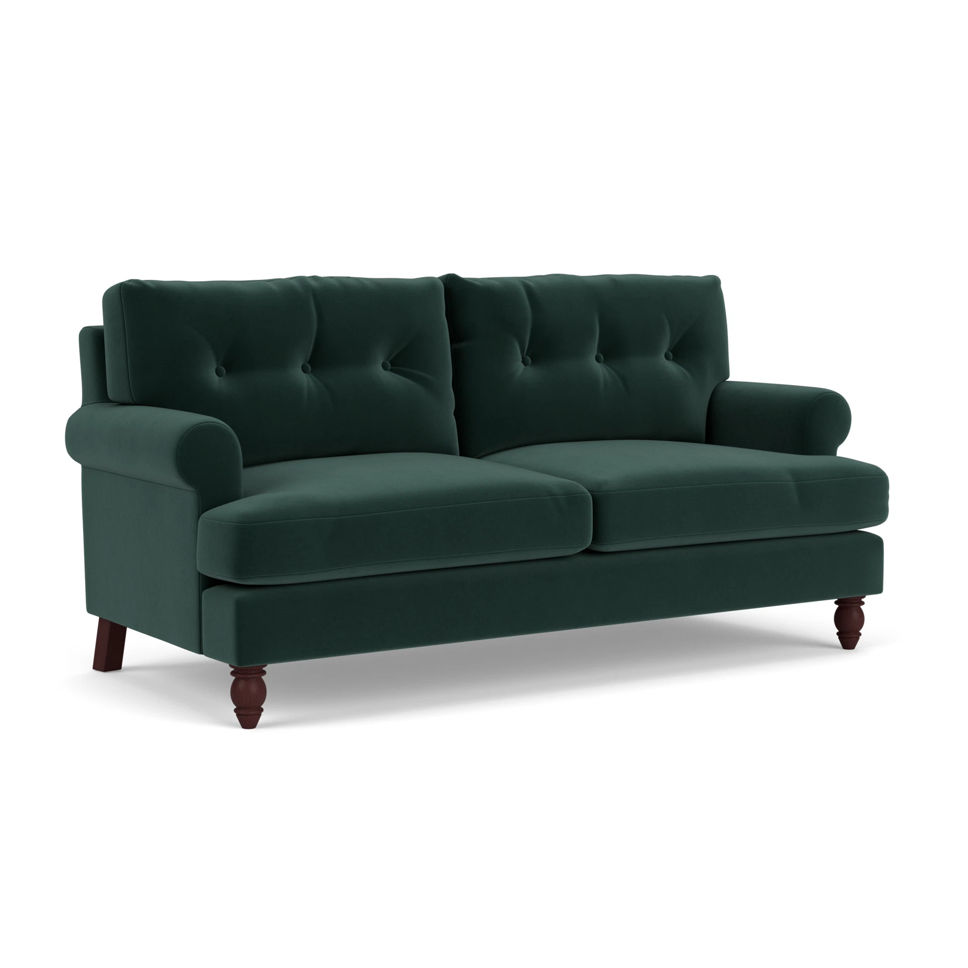 Talbot 3 Seater Sofa in Matt Velvet - Lake with Light legs