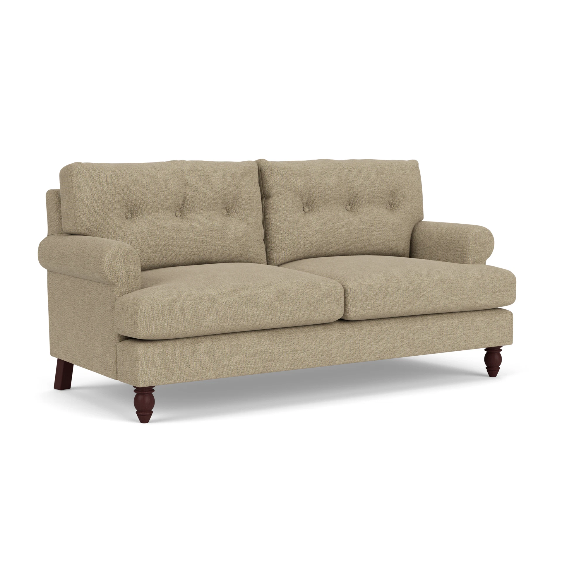 Talbot 3 Seater Sofa in Rustic Weave - Apple with Light legs