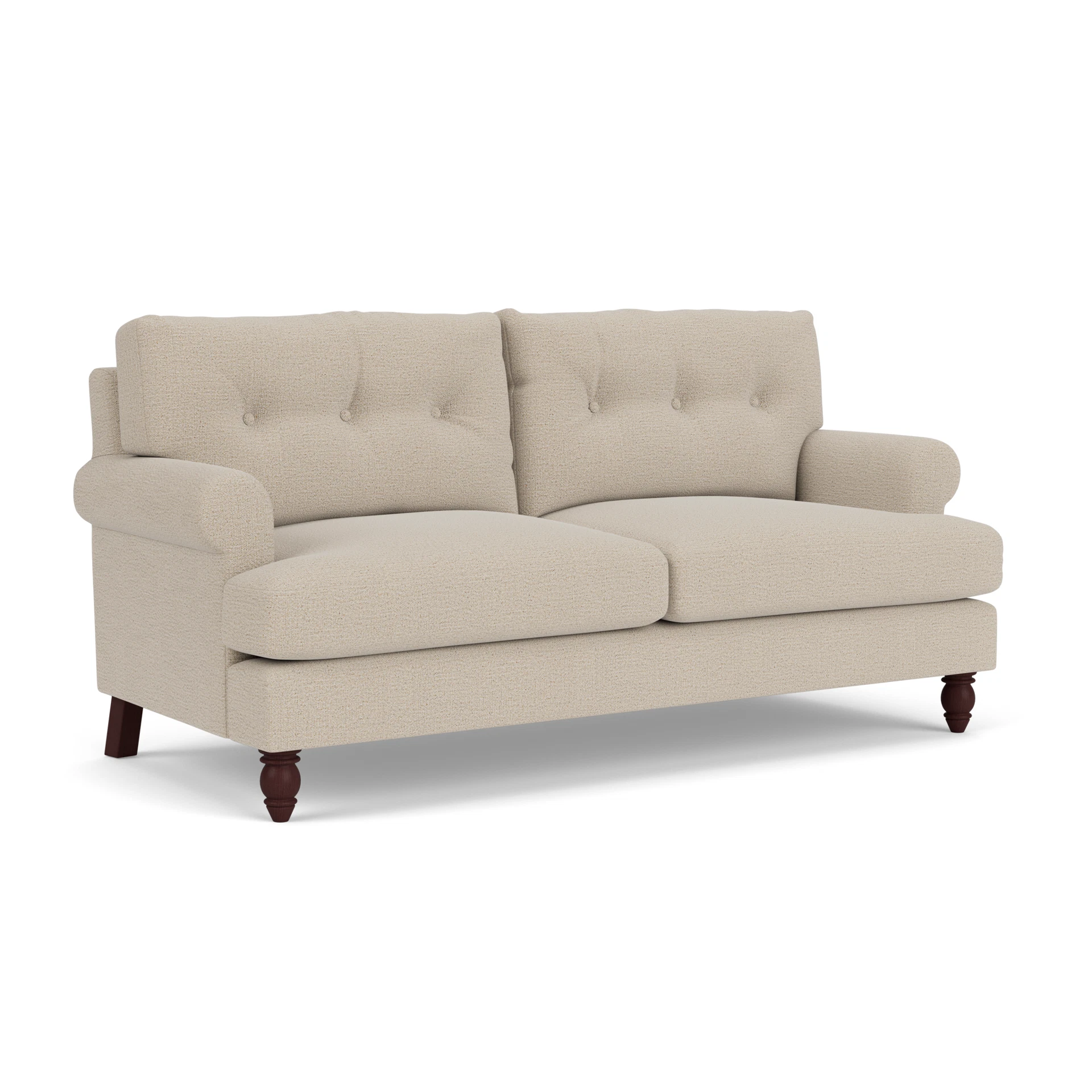 Talbot 3 Seater Sofa in Rustic Weave - Natural with Light legs