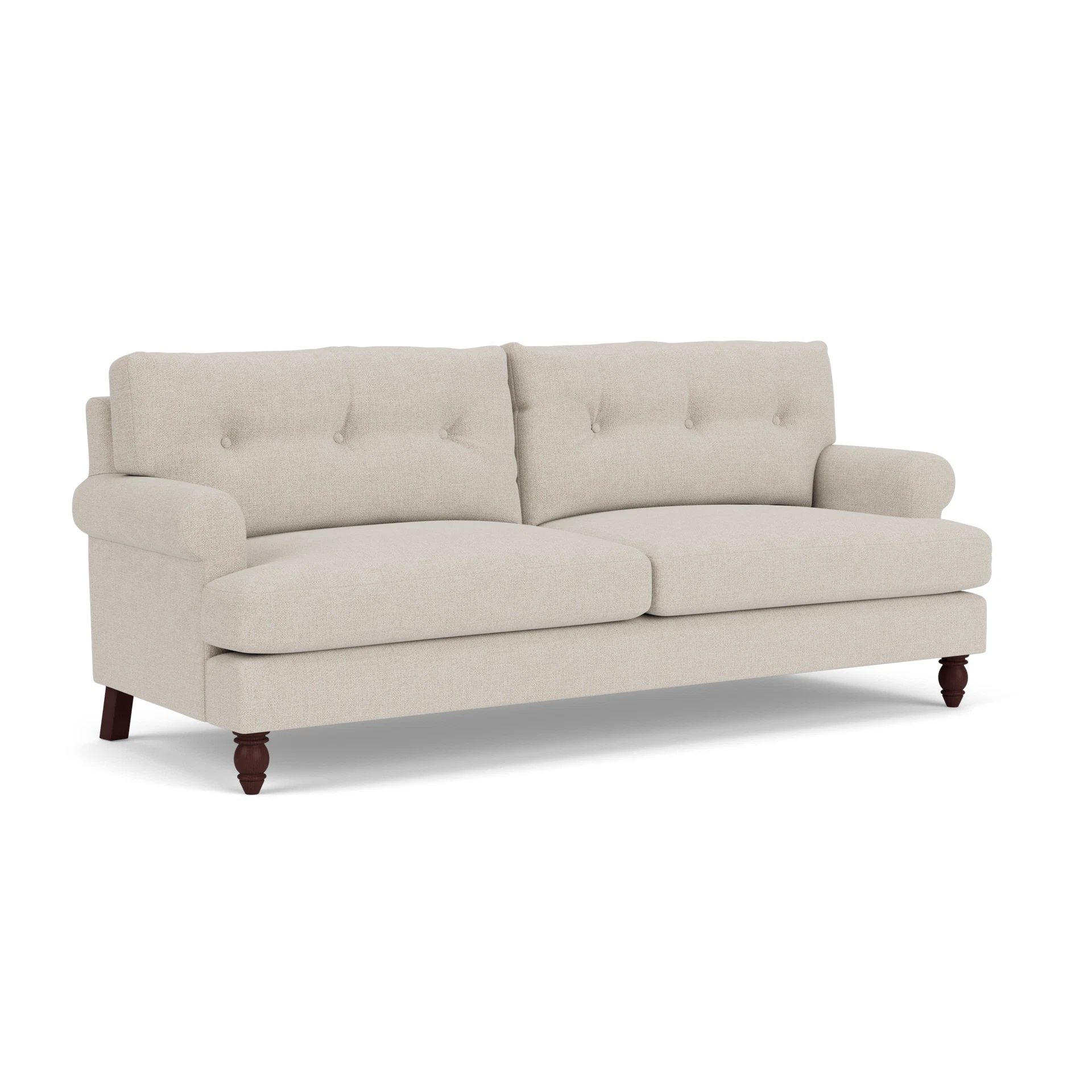 Talbot 4 Seater Sofa in Aquaclean Oxford - Natural with Light legs