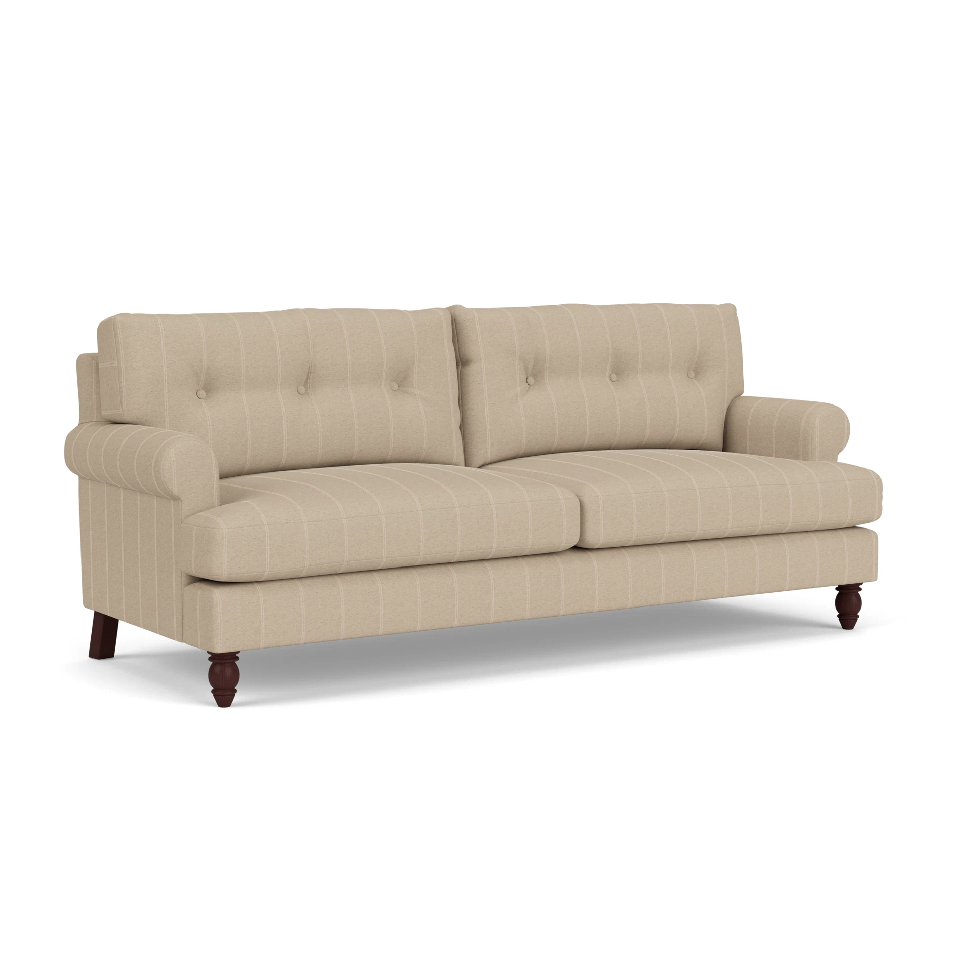 Talbot 4 Seater Sofa in Compton Stripe - Natural with Light legs