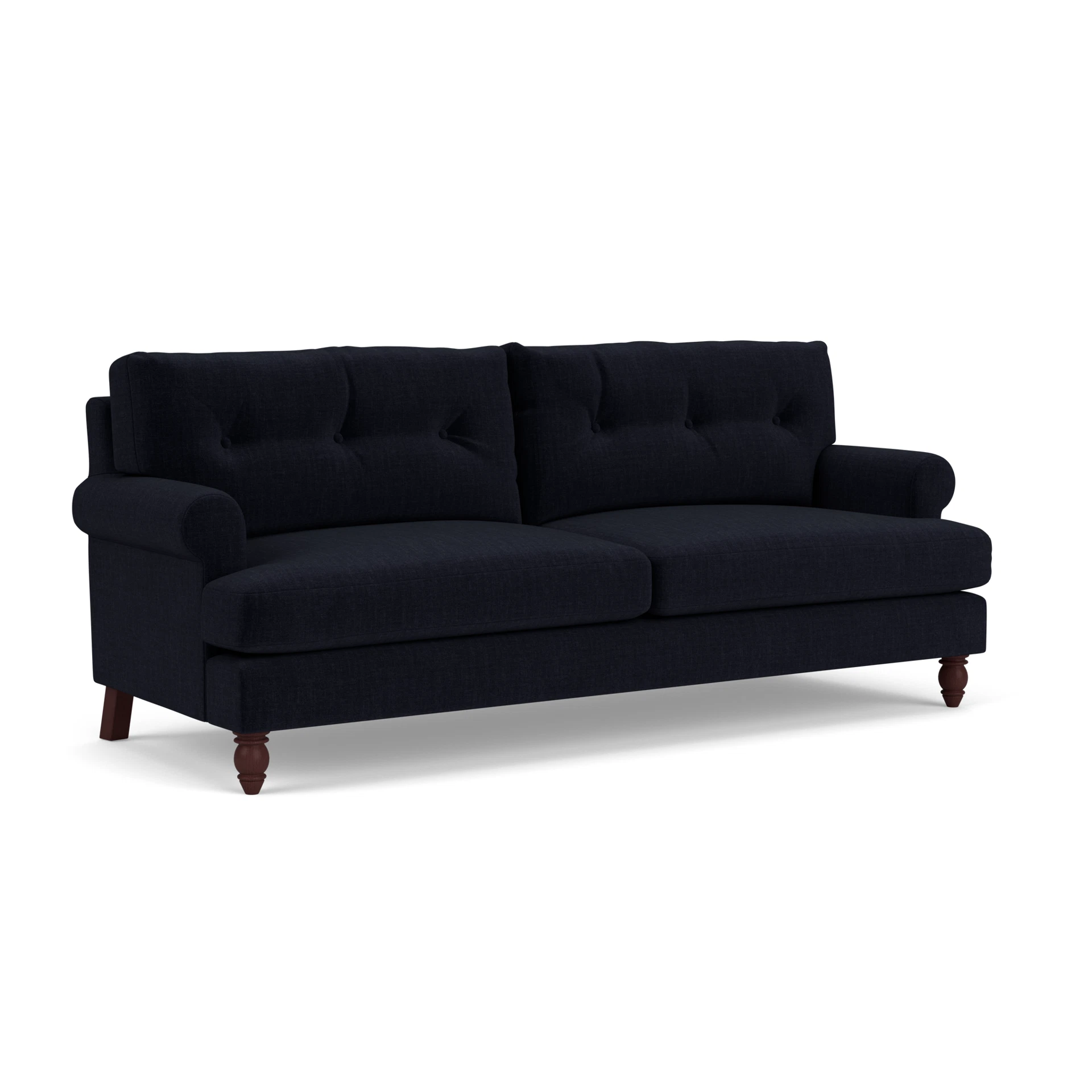 Talbot 4 Seater Sofa in Eco Chenille - Ink with Light legs