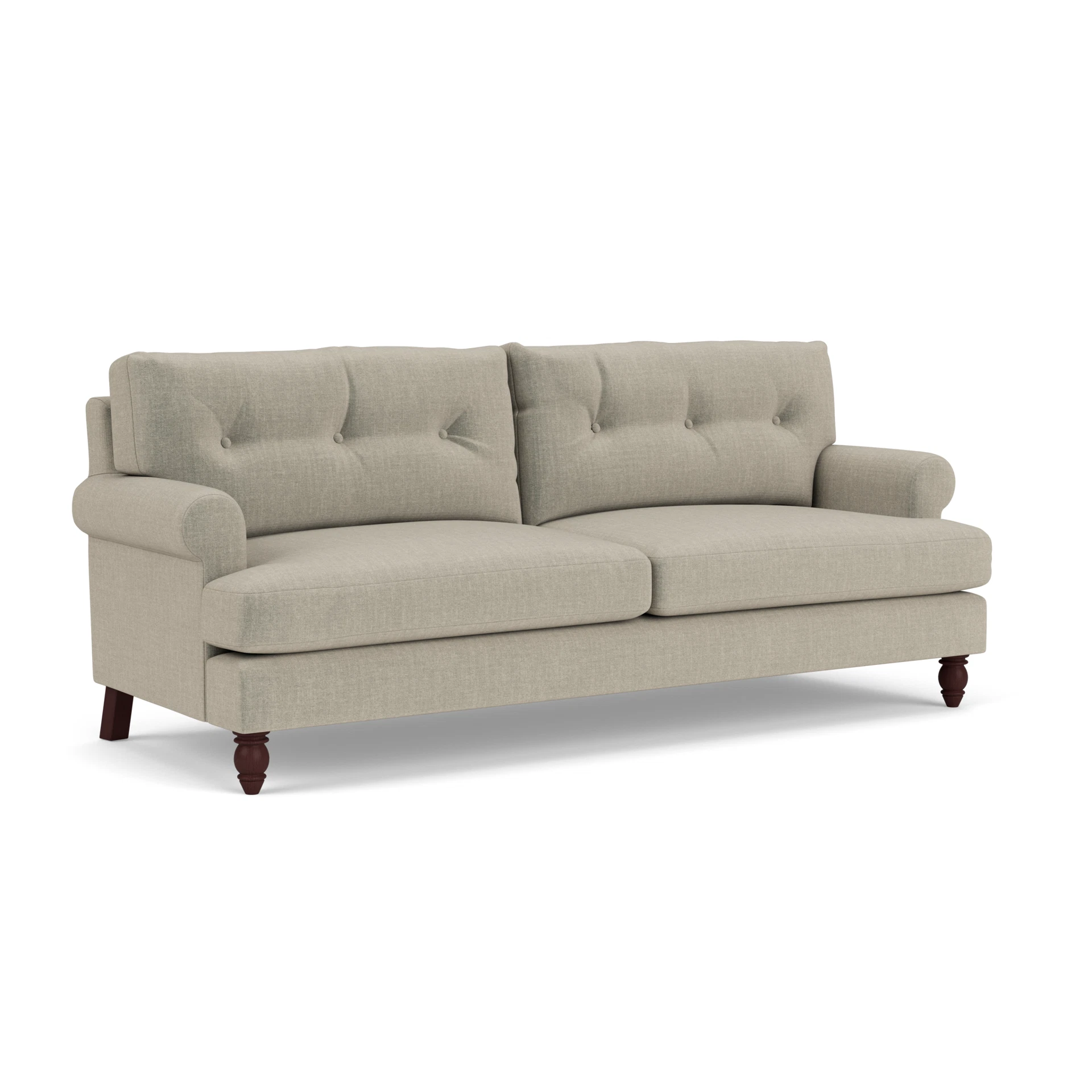 Talbot 4 Seater Sofa in Eco Chenille - Natural with Light legs
