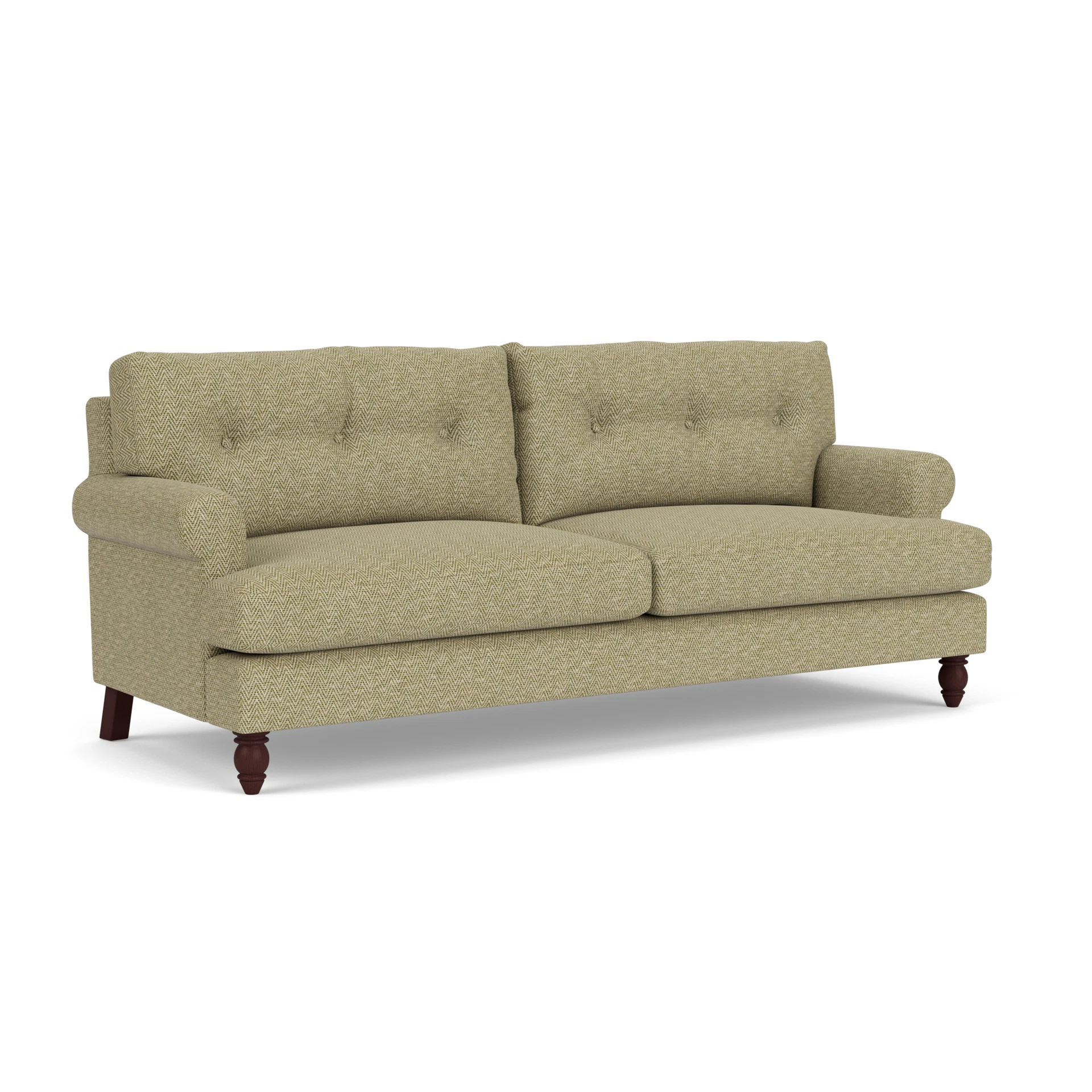 Talbot 4 Seater Sofa in Herringbone Weave - Apple with Light legs