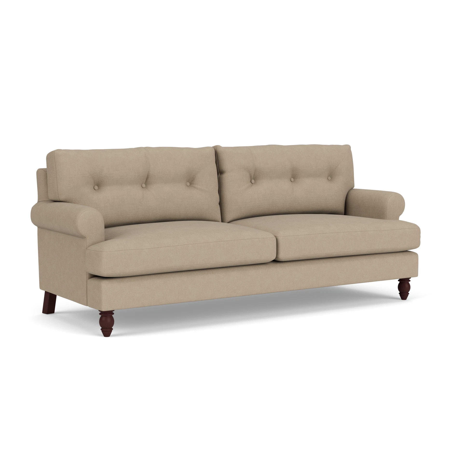 Talbot 4 Seater Sofa in House Linen Mix - Natural with Light legs