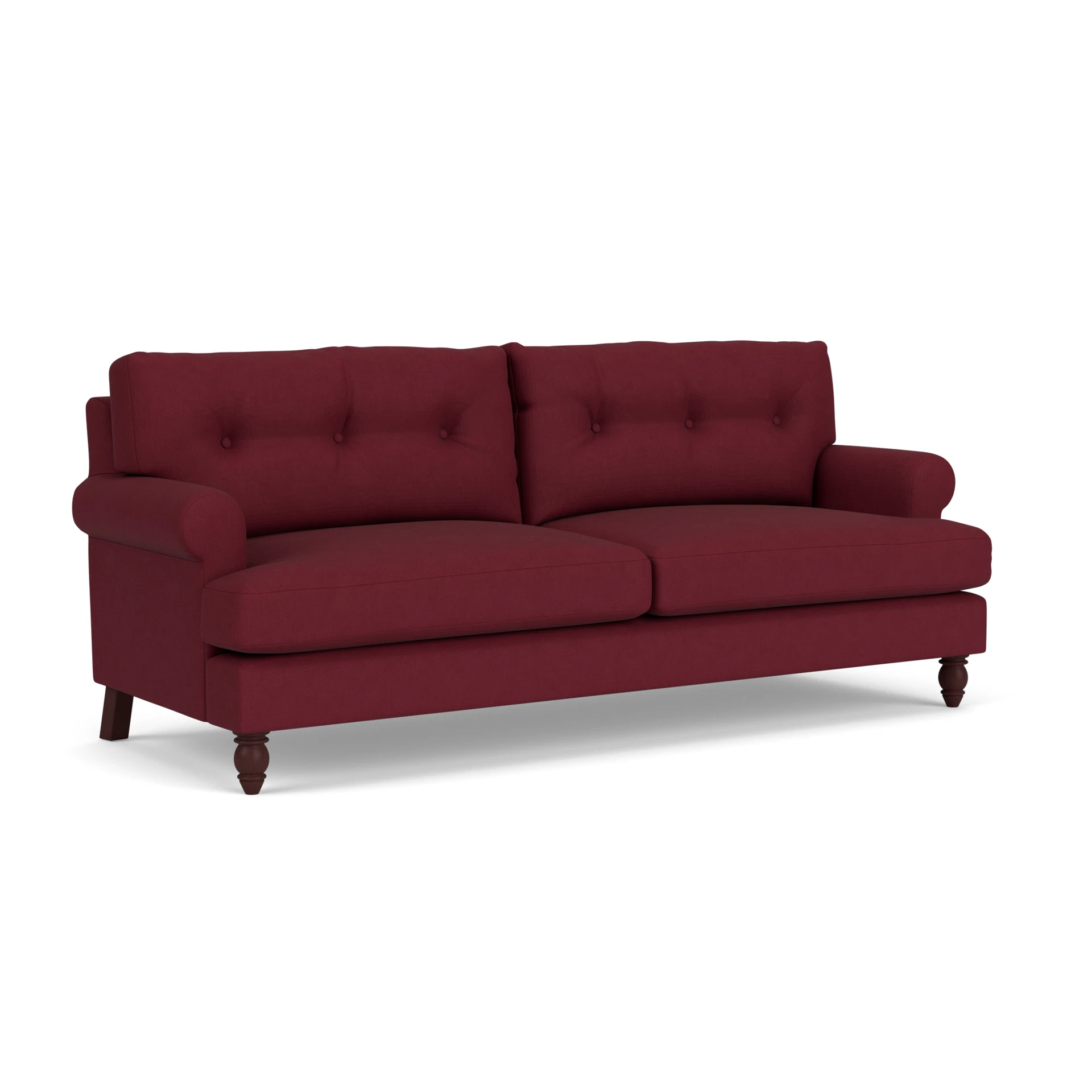 Talbot 4 Seater Sofa in House Linen Mix - Rosehip with Light legs