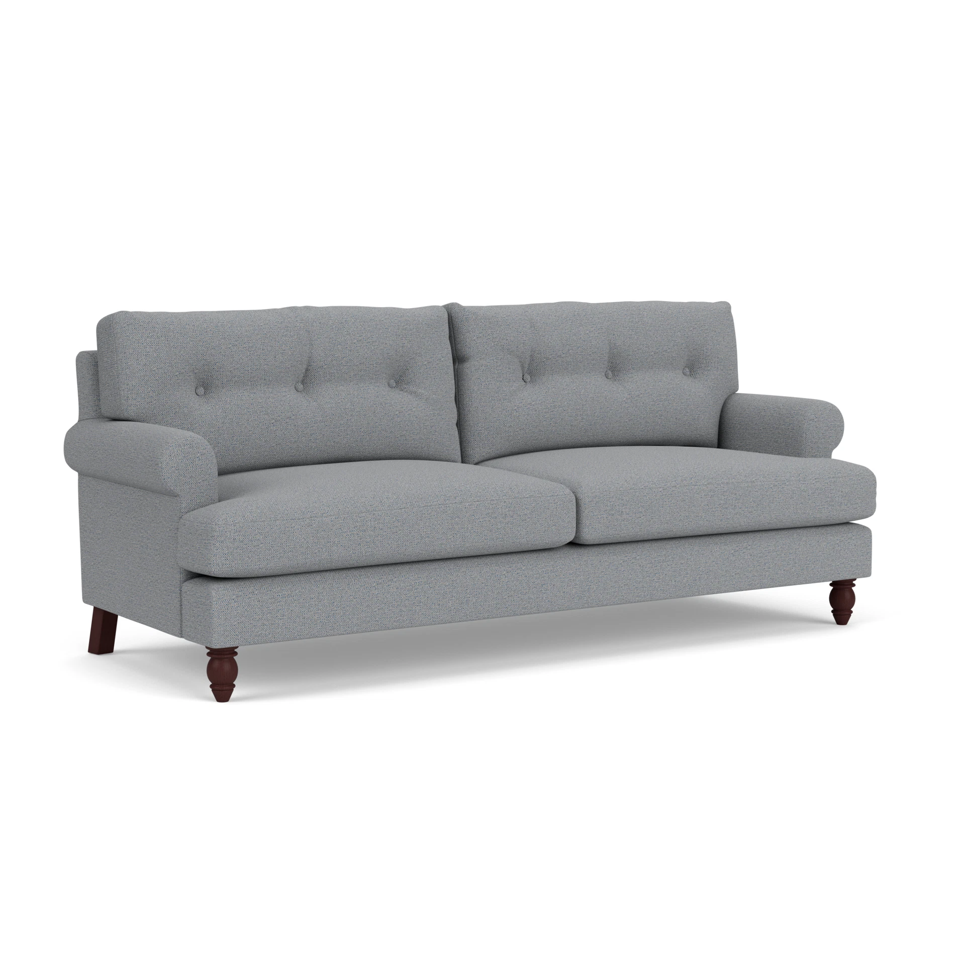 Talbot 4 Seater Sofa in House Weave - Blue Marl with Light legs