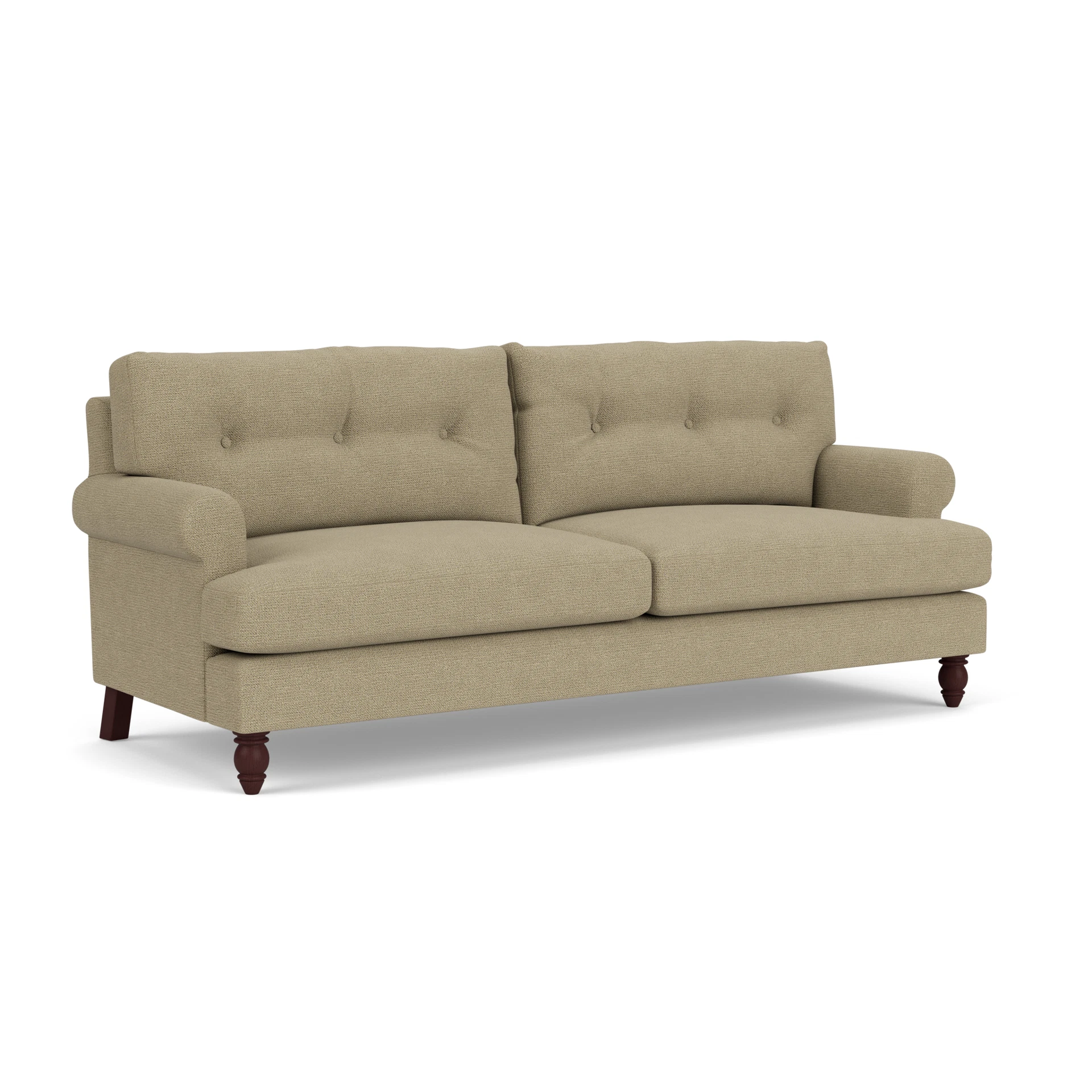 Talbot 4 Seater Sofa in House Weave - Green Marl with Light legs