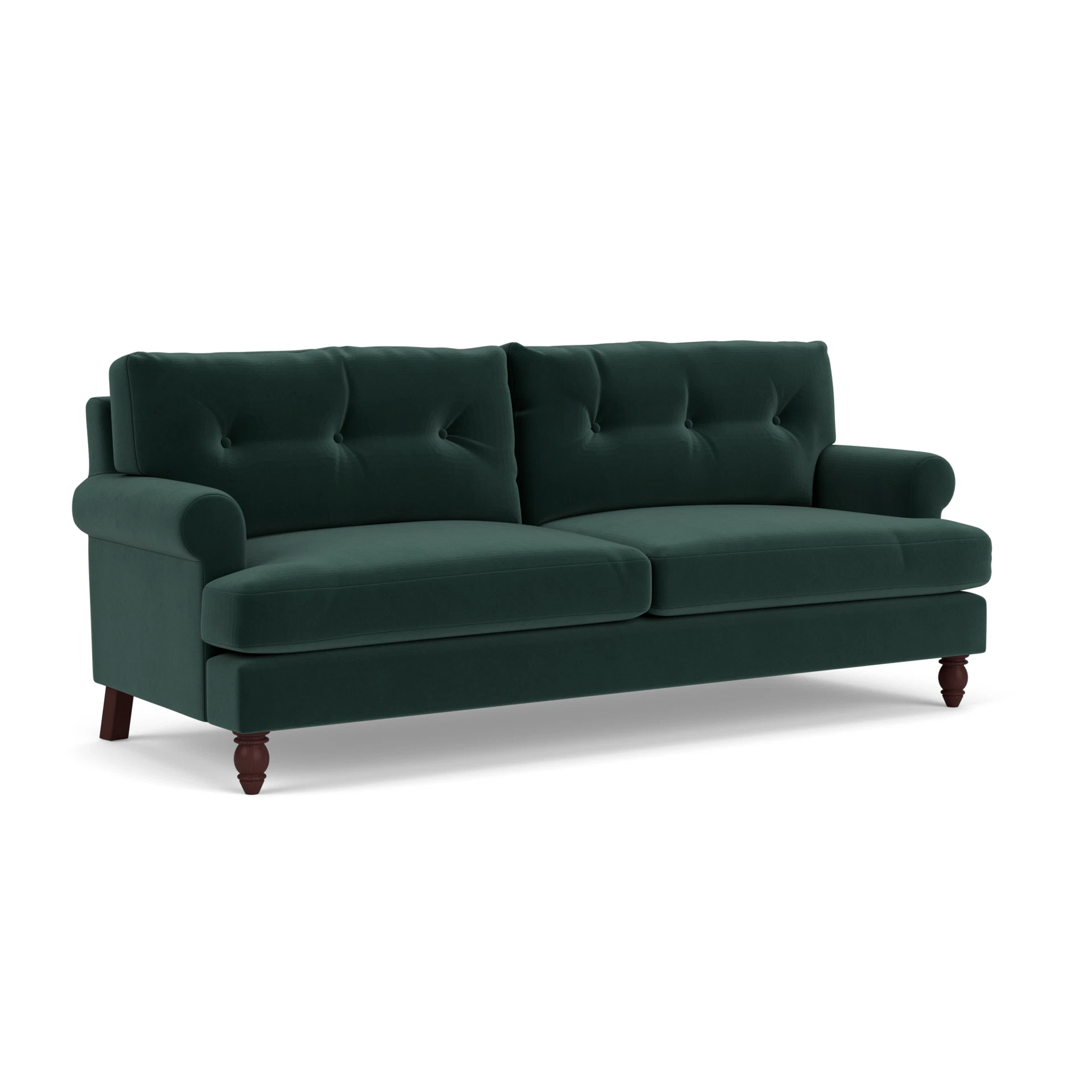 Talbot 4 Seater Sofa in Matt Velvet - Lake with Light legs