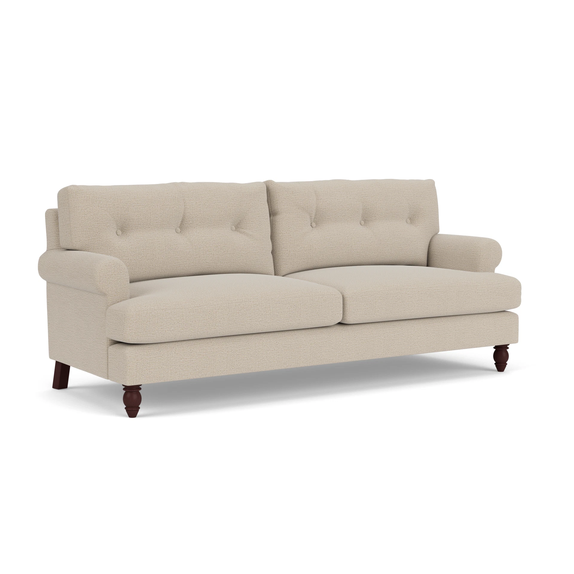 Talbot 4 Seater Sofa in Rustic Weave - Natural with Light legs