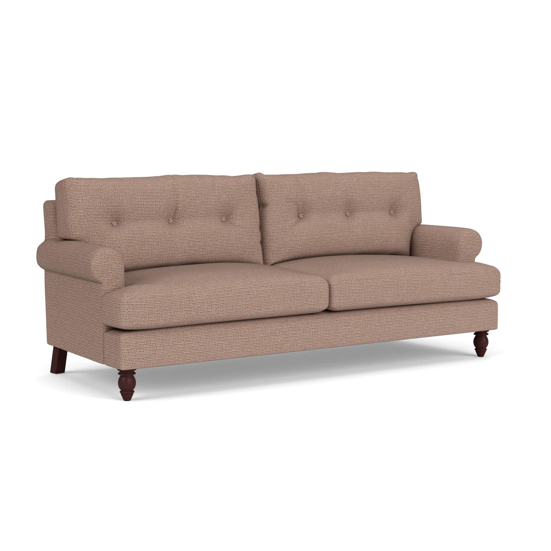 Talbot 4 Seater Sofa in Textured Weave - Autumn Mix with Light legs