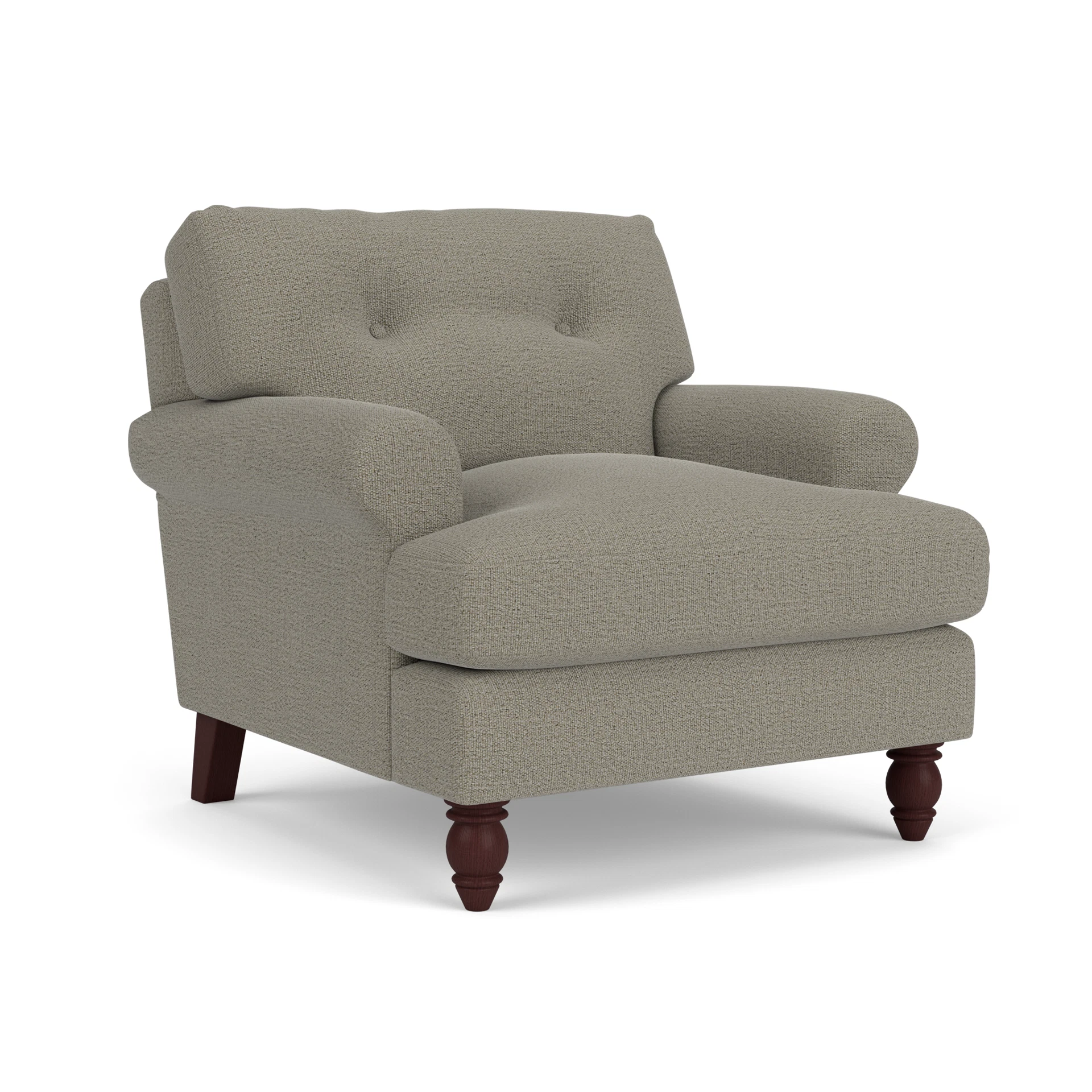 Talbot Armchair in Rustic Weave - Flax with Light legs
