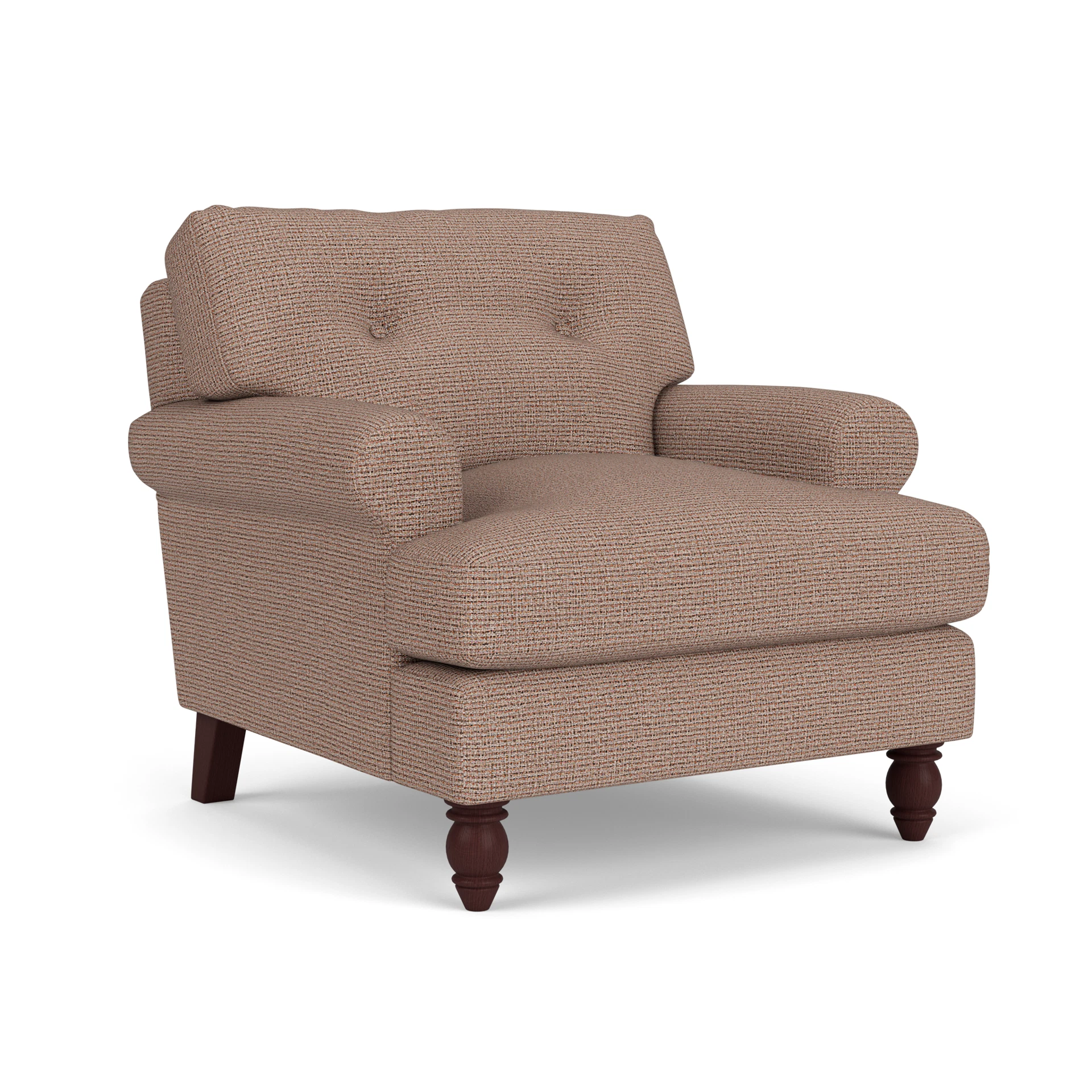 Talbot Armchair in Textured Weave - Autumn Mix with Light legs