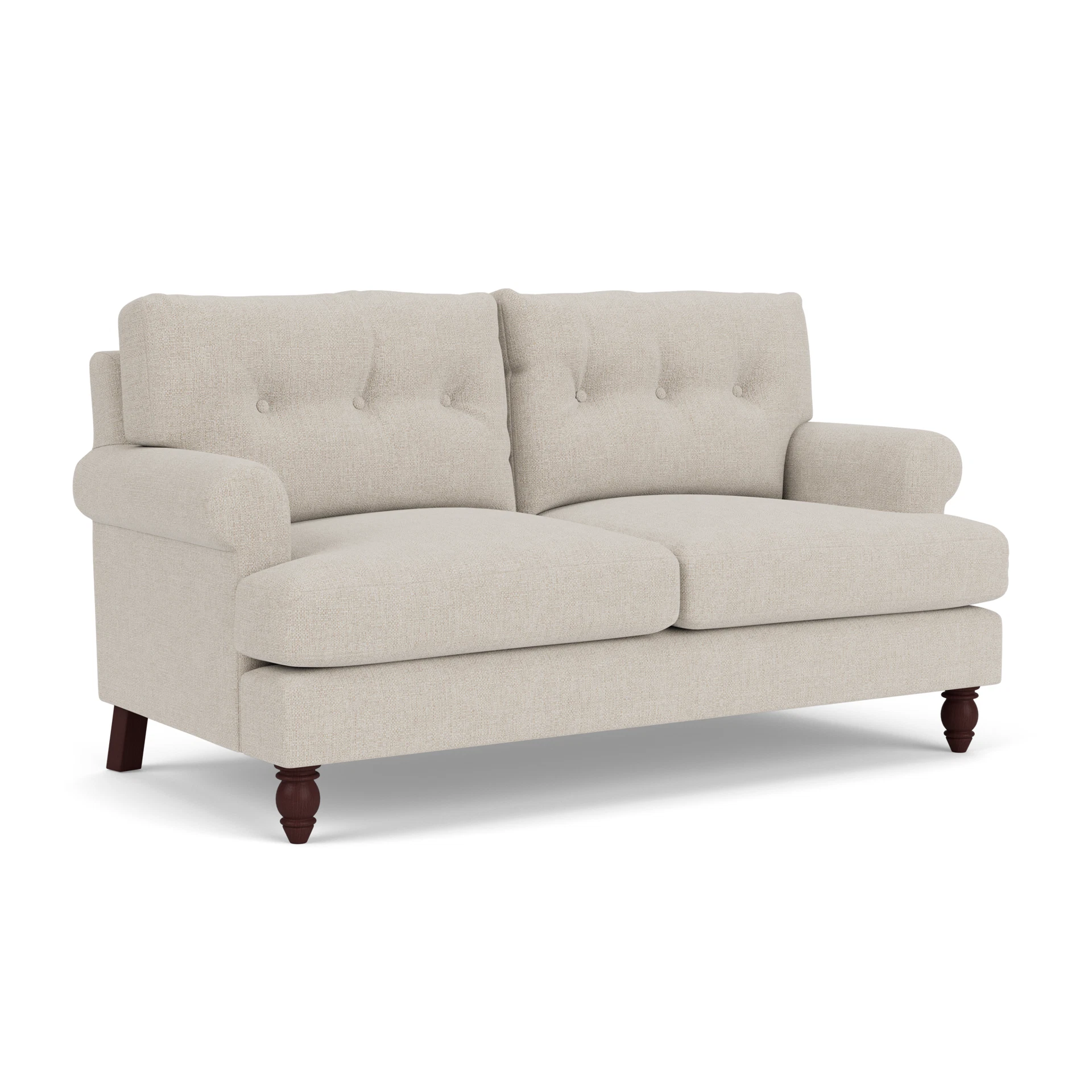 Talbot Large 2 Seater Sofa in Aquaclean Oxford - Natural with Light legs