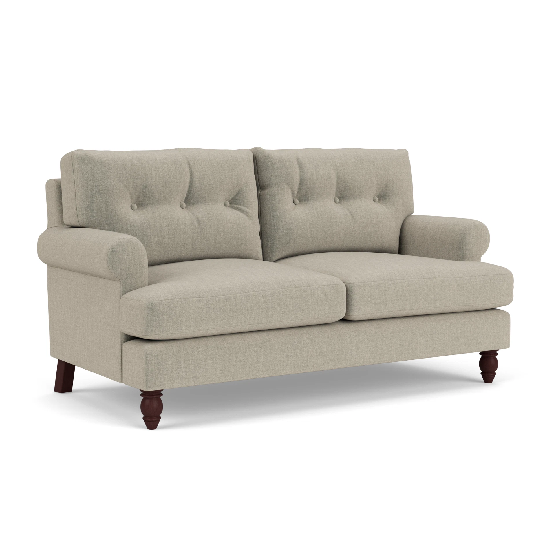 Talbot Large 2 Seater Sofa in Eco Chenille - Natural with Light legs
