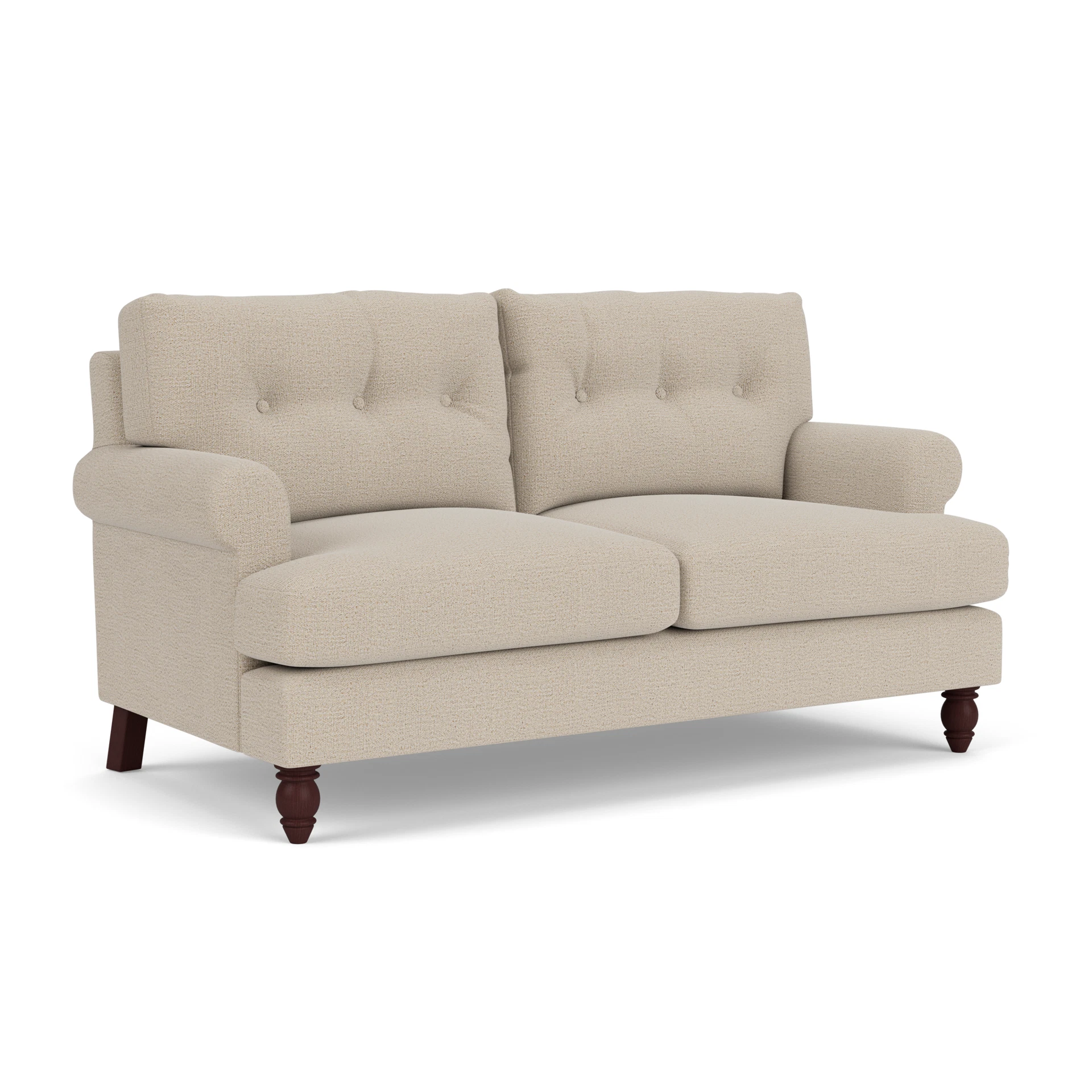 Talbot Large 2 Seater Sofa in Rustic Weave - Natural with Light legs