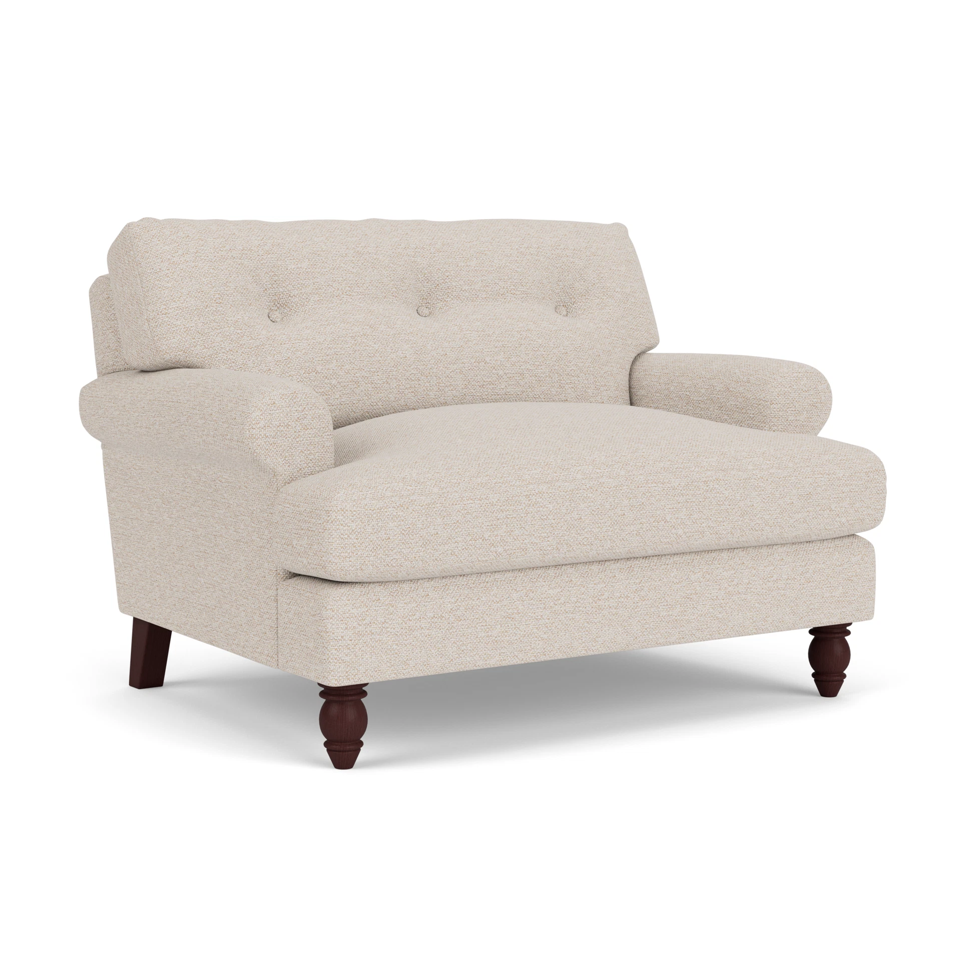 Talbot Love Seat in House Weave - Natural with Light legs