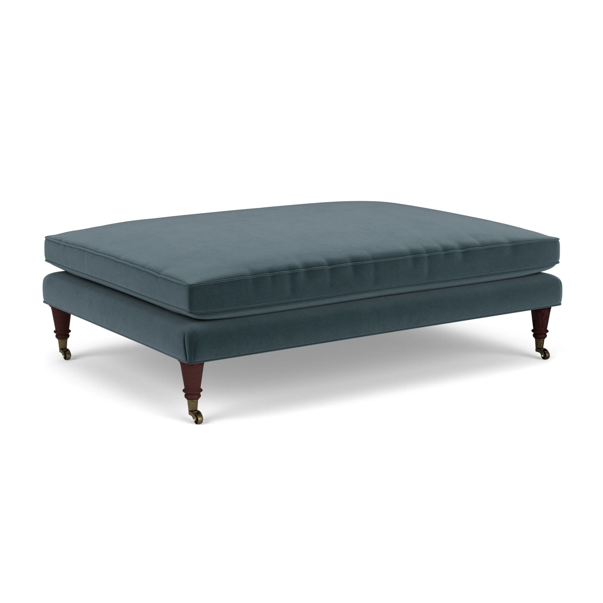 Taylor Foot Stool in Matt Velvet - Night Sky with Light legs