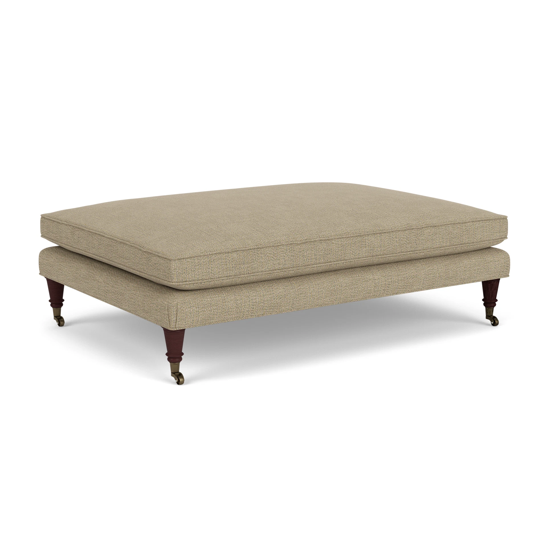 Taylor Foot Stool in Rustic Weave - Apple with Light legs