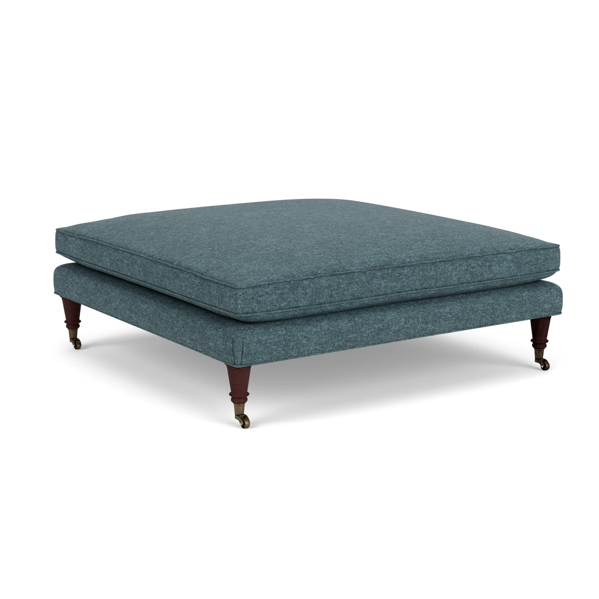 Taylor Small Foot Stool in Aquaclean Oxford - Lake Marl with Light legs
