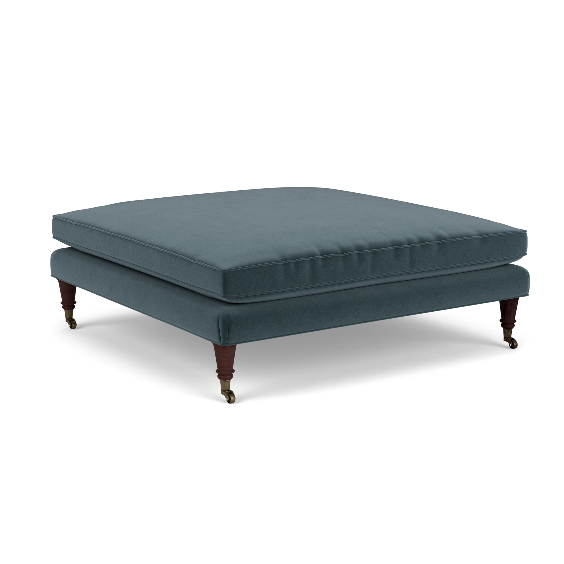 Taylor Small Foot Stool in Matt Velvet - Night Sky with Light legs