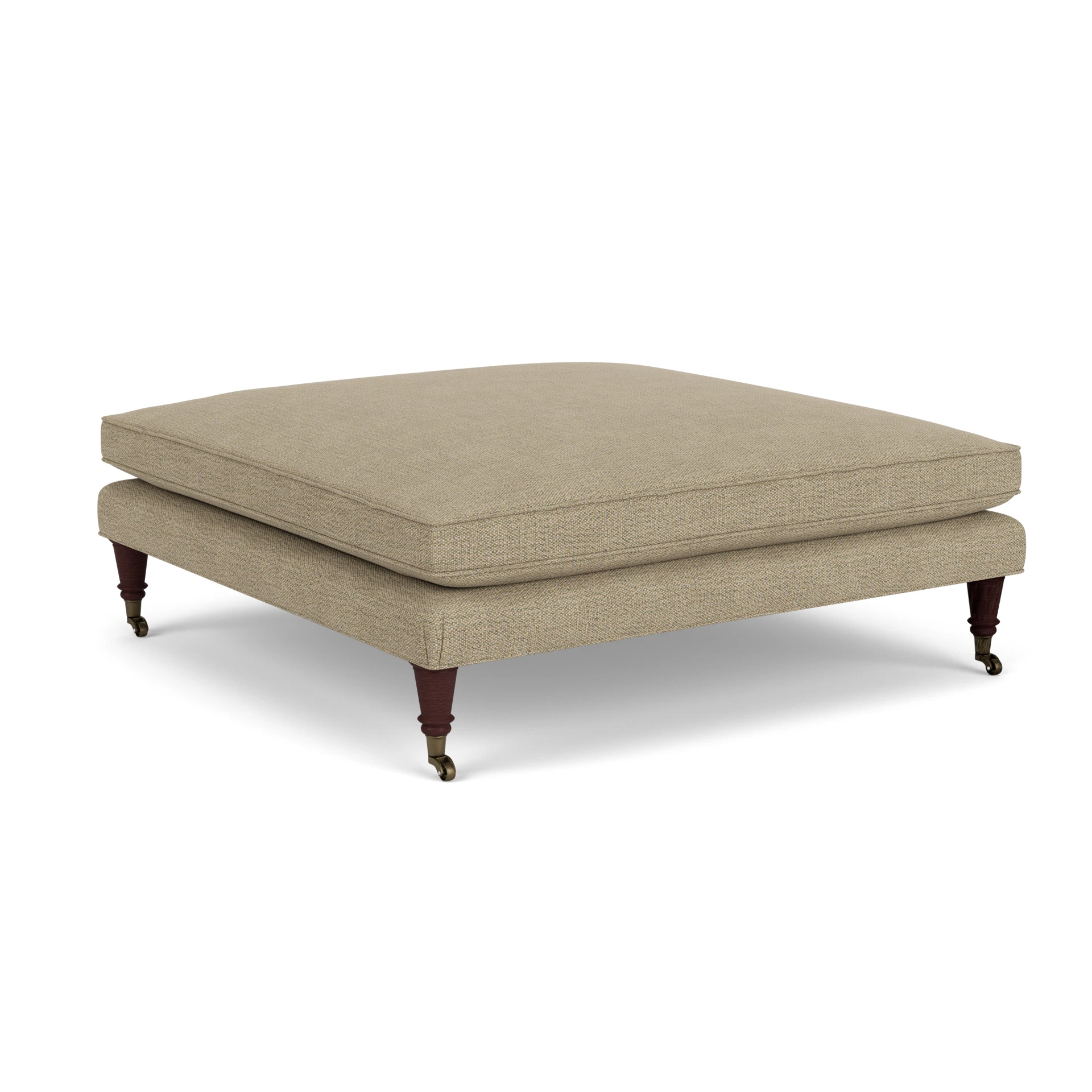 Taylor Small Foot Stool in Rustic Weave - Apple with Light legs