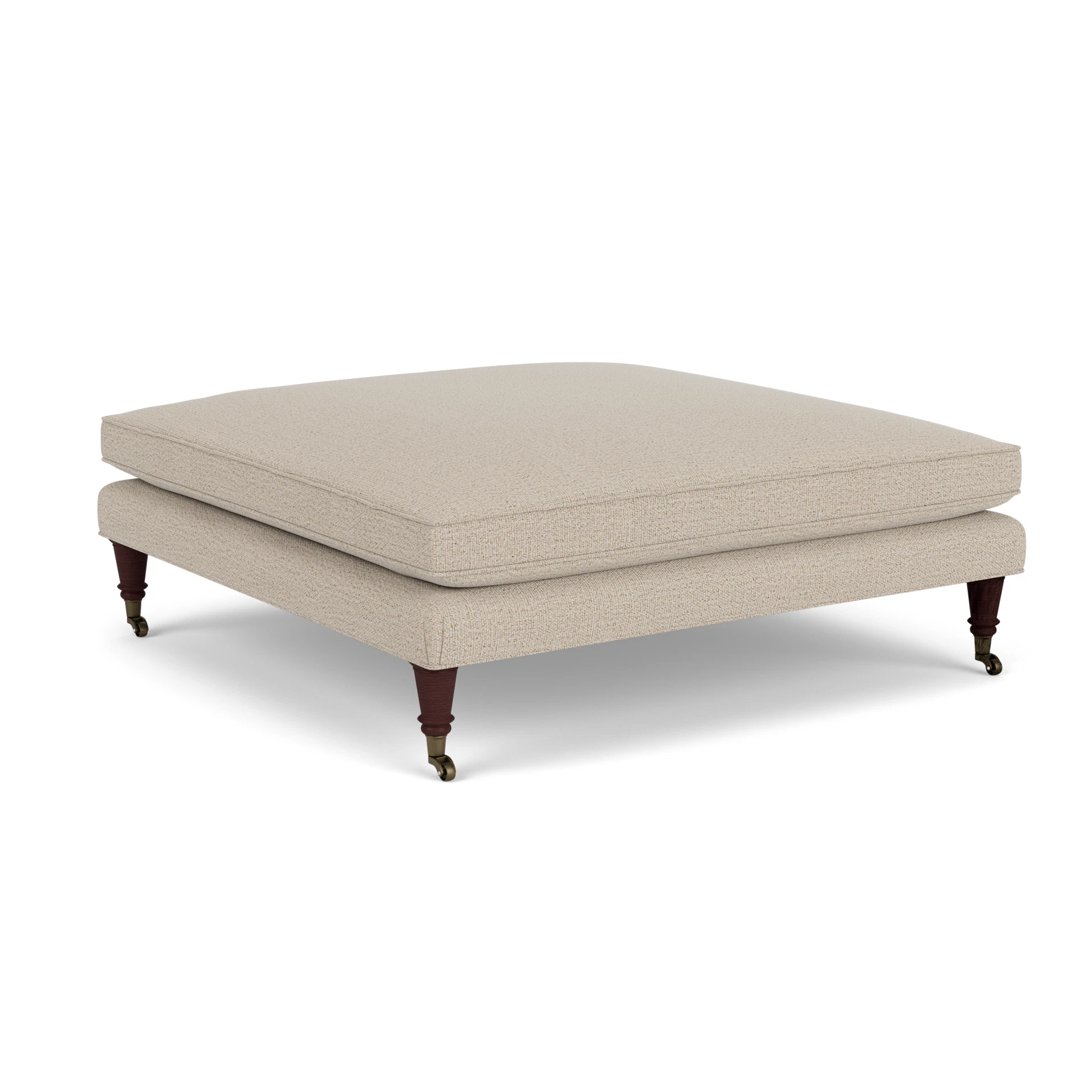 Taylor Small Foot Stool in Rustic Weave - Natural with Light legs