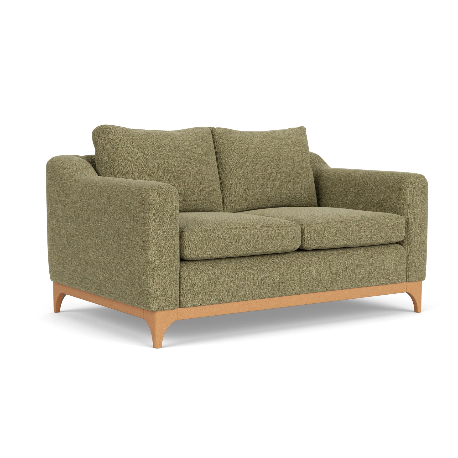 Watson 2 Seater Sofa in Aquaclean Oxford - Sage with Light legs
