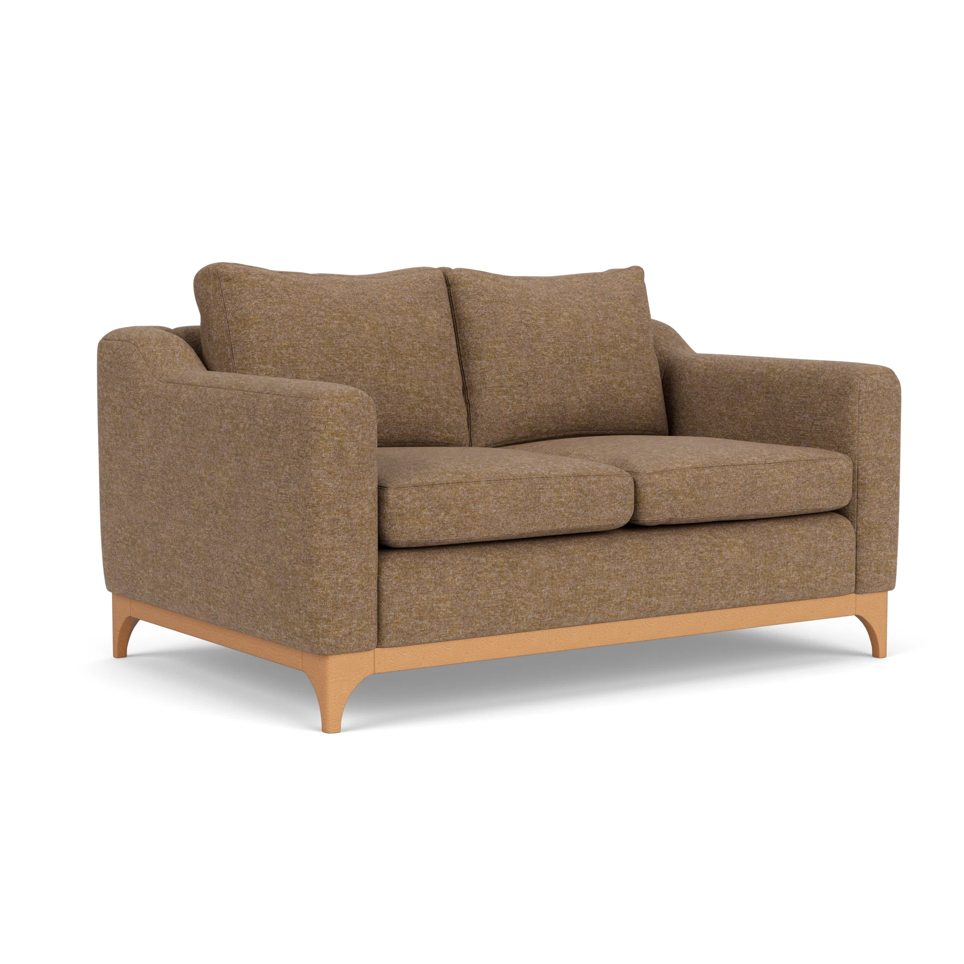 Watson 2 Seater Sofa in Aquaclean Oxford - Spice with Light legs