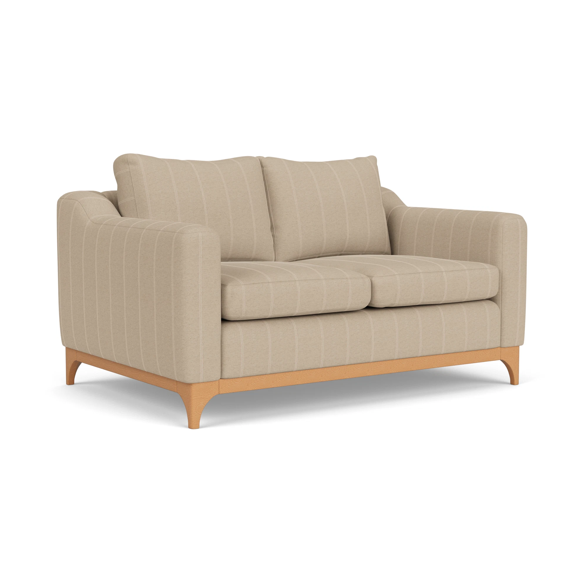 Watson 2 Seater Sofa in Compton Stripe - Natural with Light legs