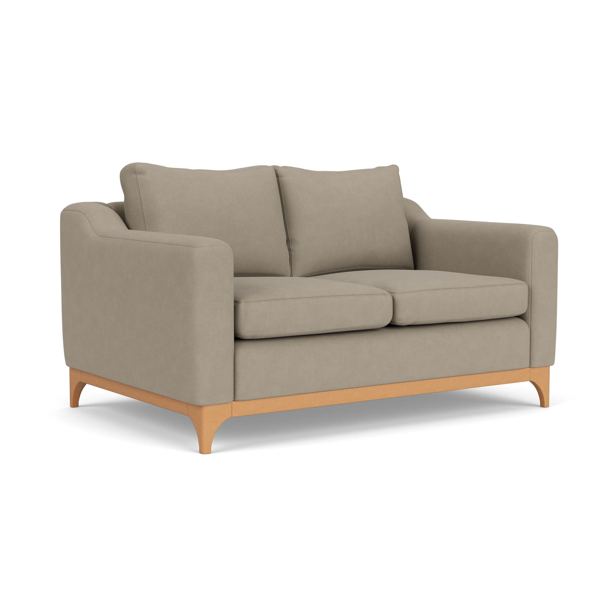 Watson 2 Seater Sofa in House Linen Mix - Dove Grey with Light legs