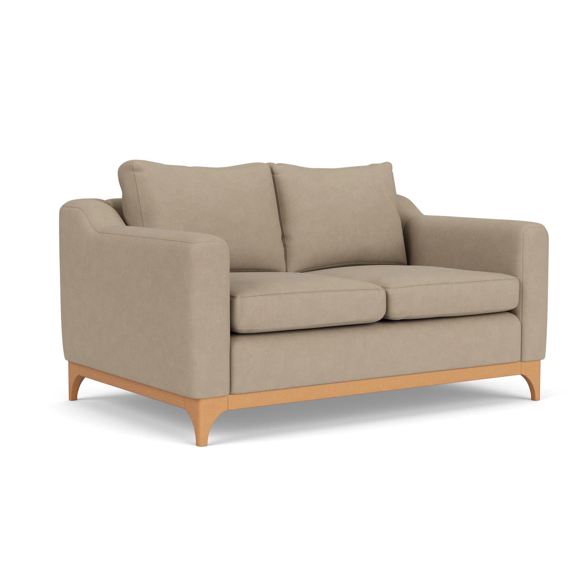 Watson 2 Seater Sofa in House Linen Mix - Natural with Light legs