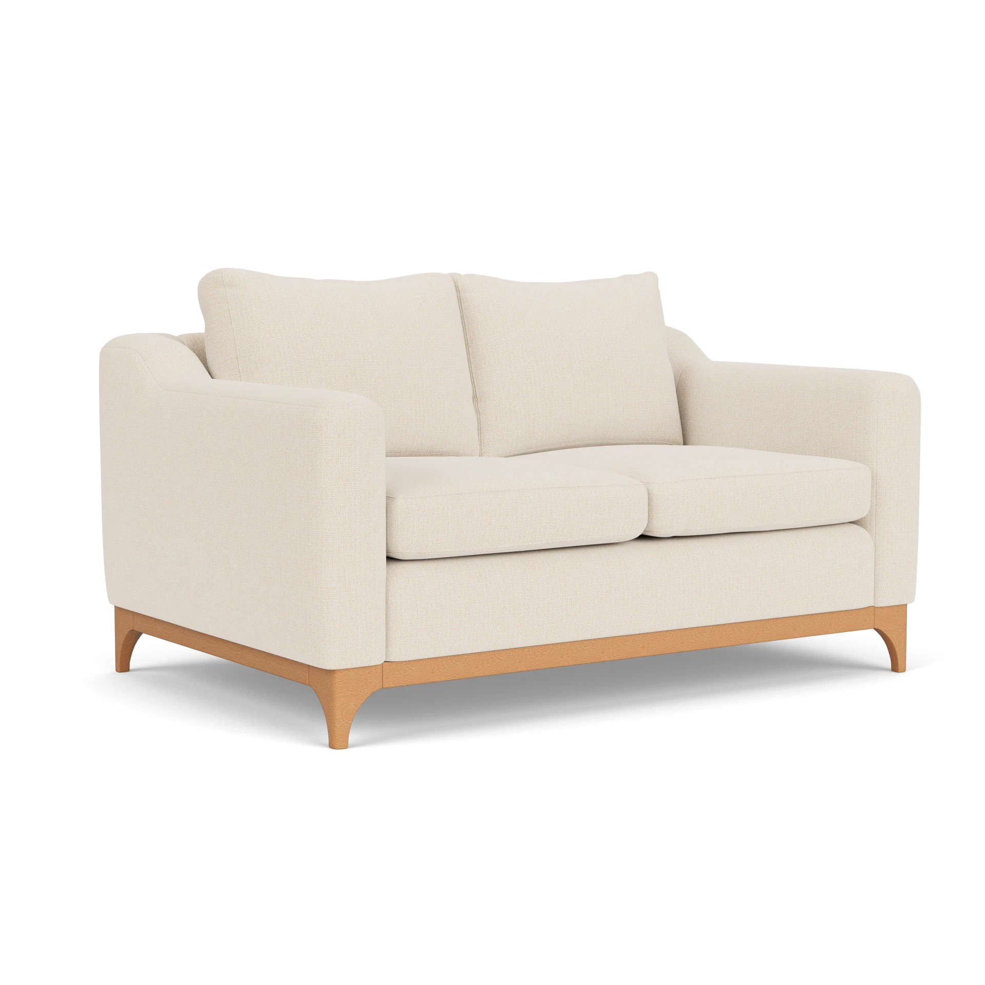 Watson 2 Seater Sofa in House Weave - Cream with Light legs