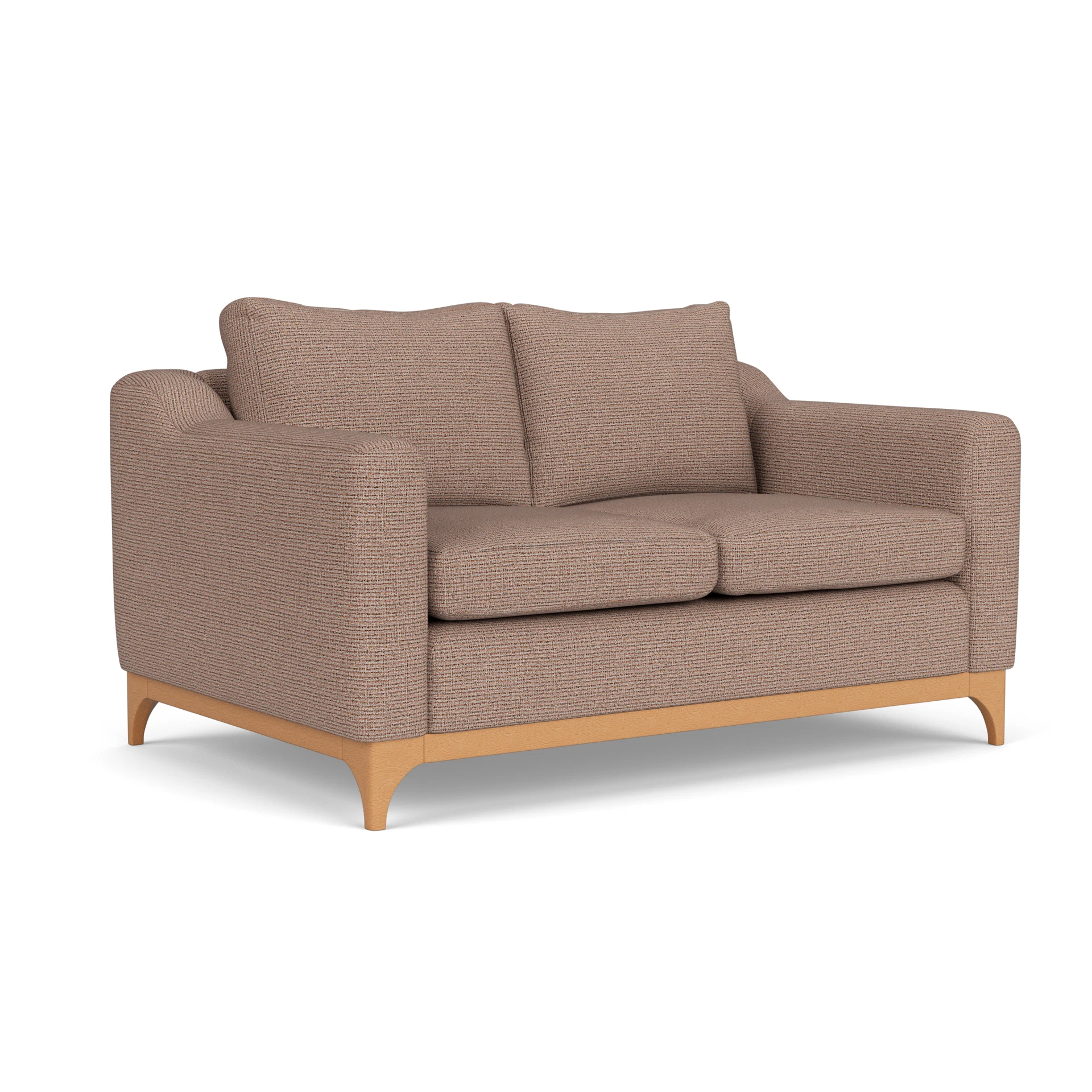Watson 2 Seater Sofa in Textured Weave - Autumn Mix with Light legs