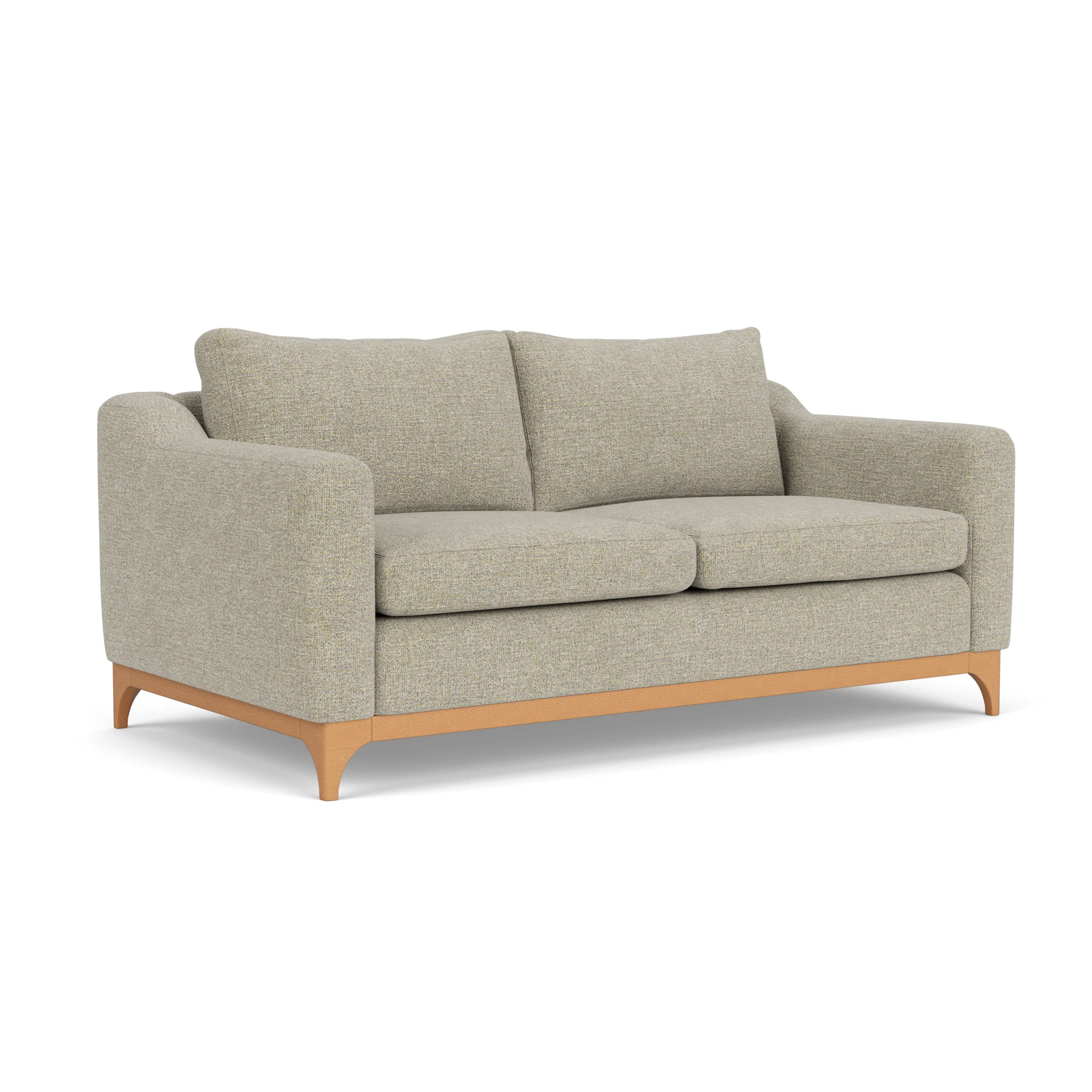 Watson 3 Seater Sofa in Aquaclean Oxford - Lichen with Light legs