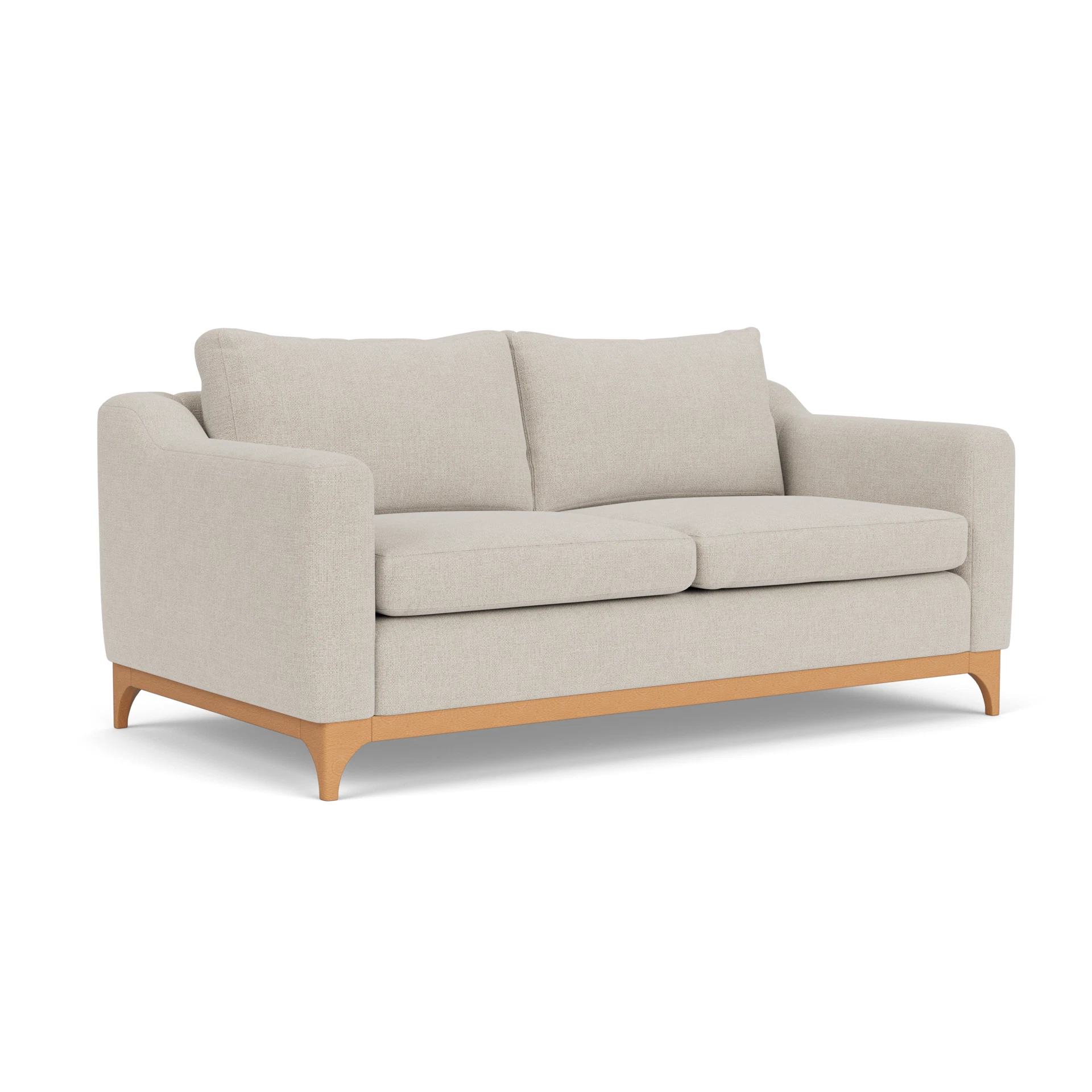 Watson 3 Seater Sofa in Aquaclean Oxford - Natural with Light legs