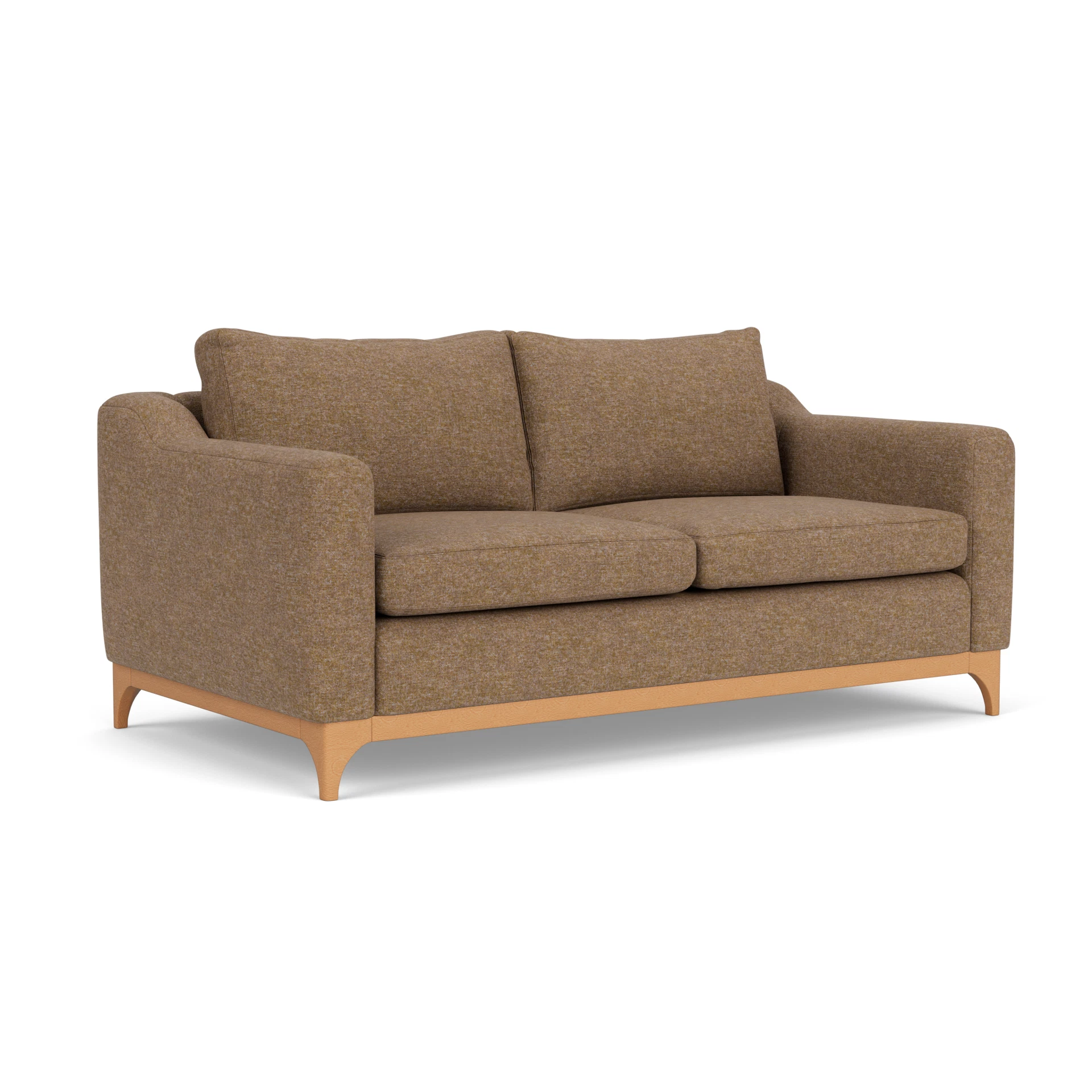 Watson 3 Seater Sofa in Aquaclean Oxford - Spice with Light legs