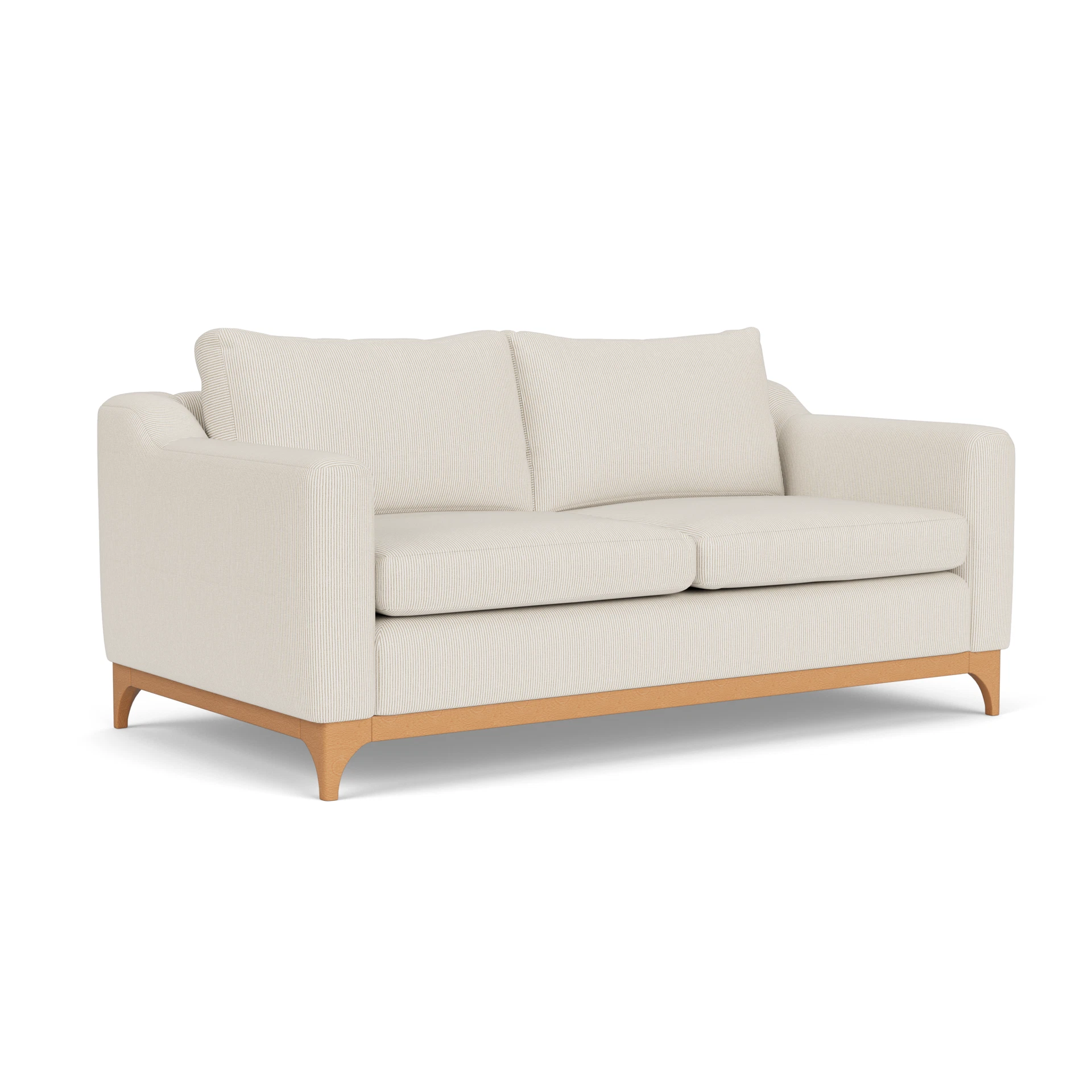 Watson 3 Seater Sofa in Broadway Stripe - Natural with Light legs