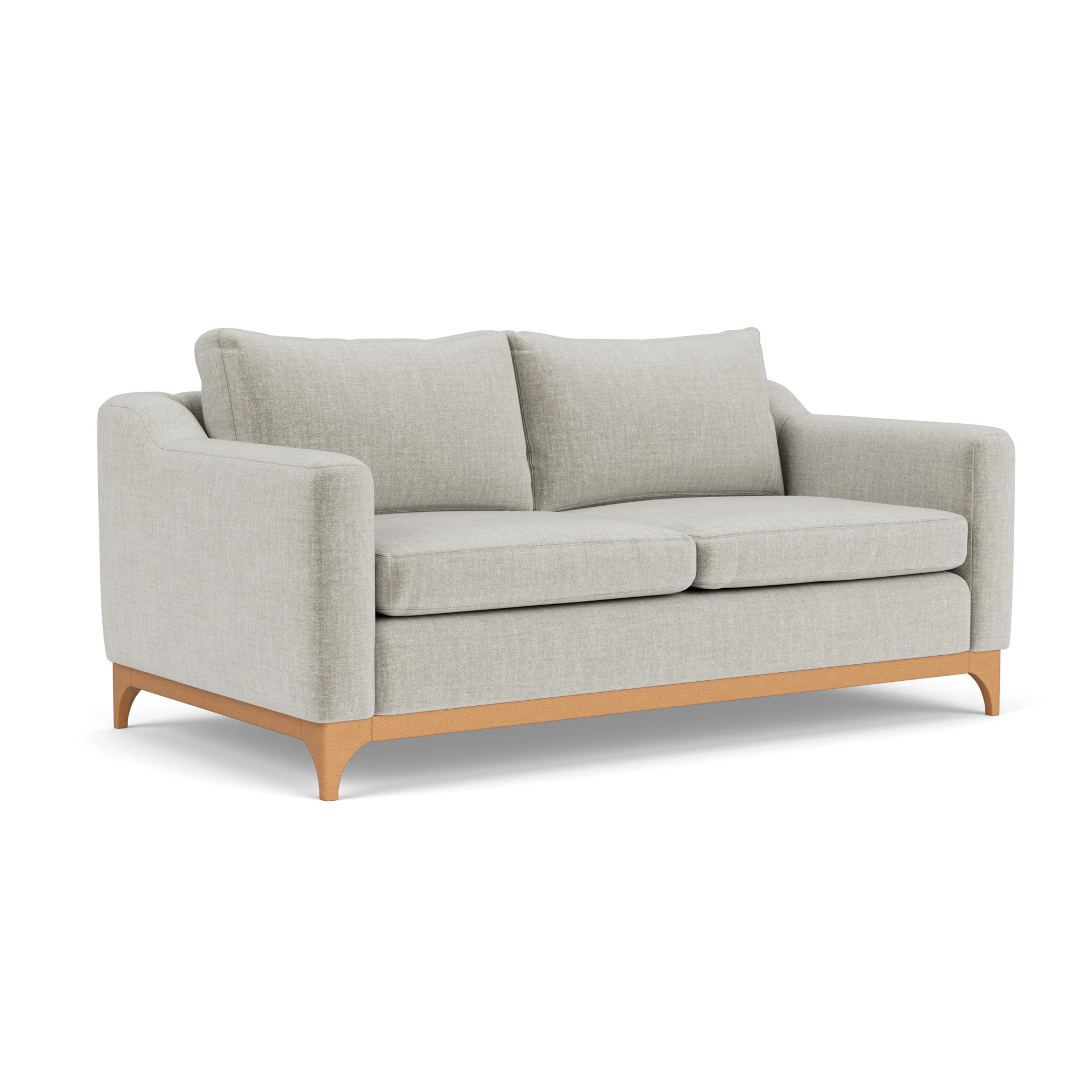 Watson 3 Seater Sofa in Eco Chenille - Grey Mist with Light legs