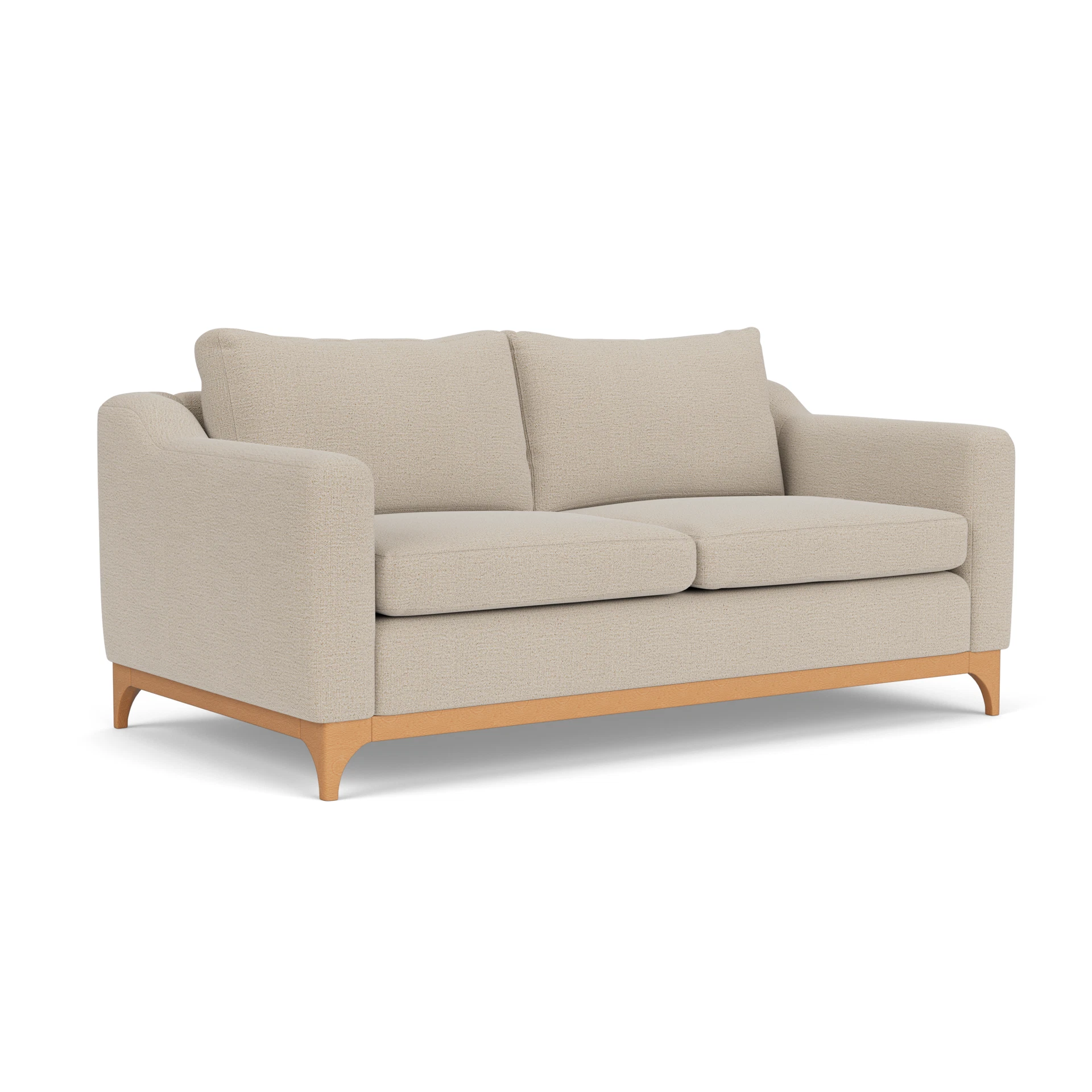 Watson 3 Seater Sofa in Rustic Weave - Natural with Light legs