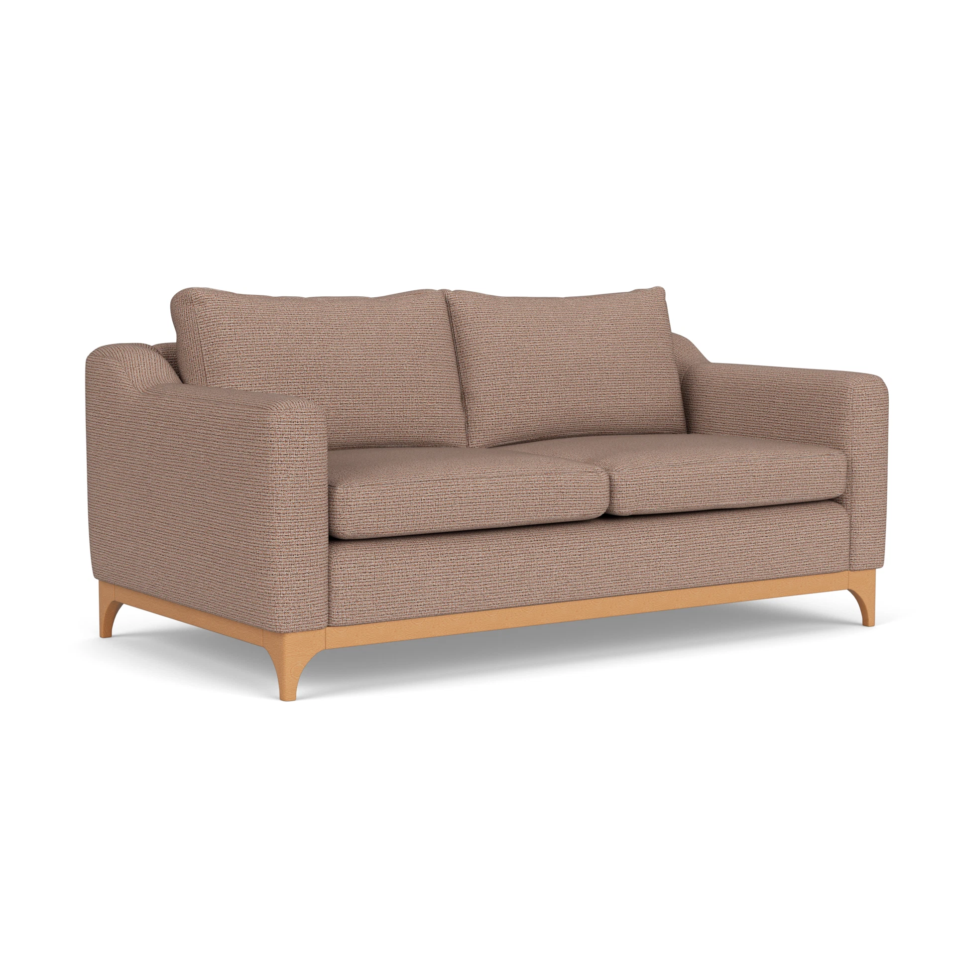 Watson 3 Seater Sofa in Textured Weave - Autumn Mix with Light legs