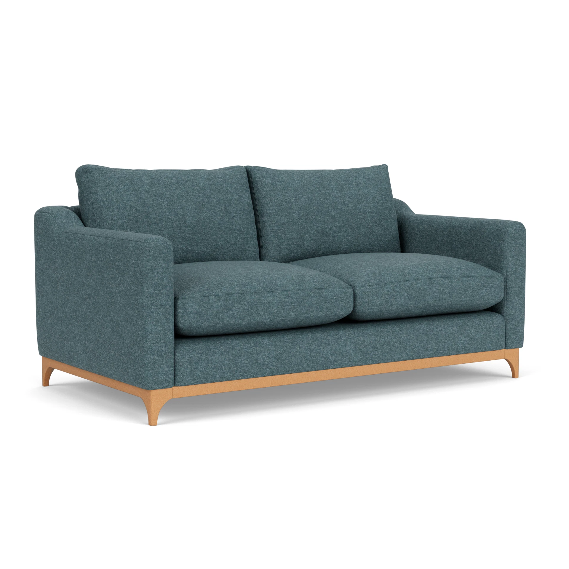 Watson 4 Seater Sofa in Aquaclean Oxford - Lake Marl with Light legs